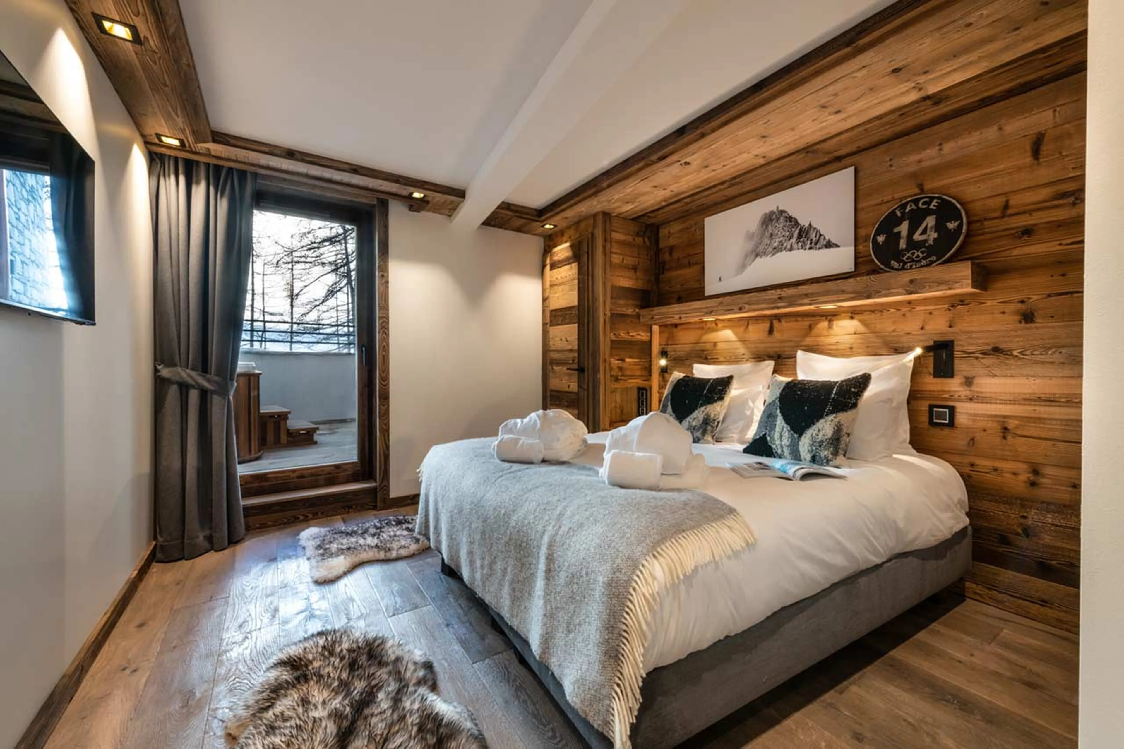 Bedroom two at Apartment Vail Lodge A12 in Val d'Isere