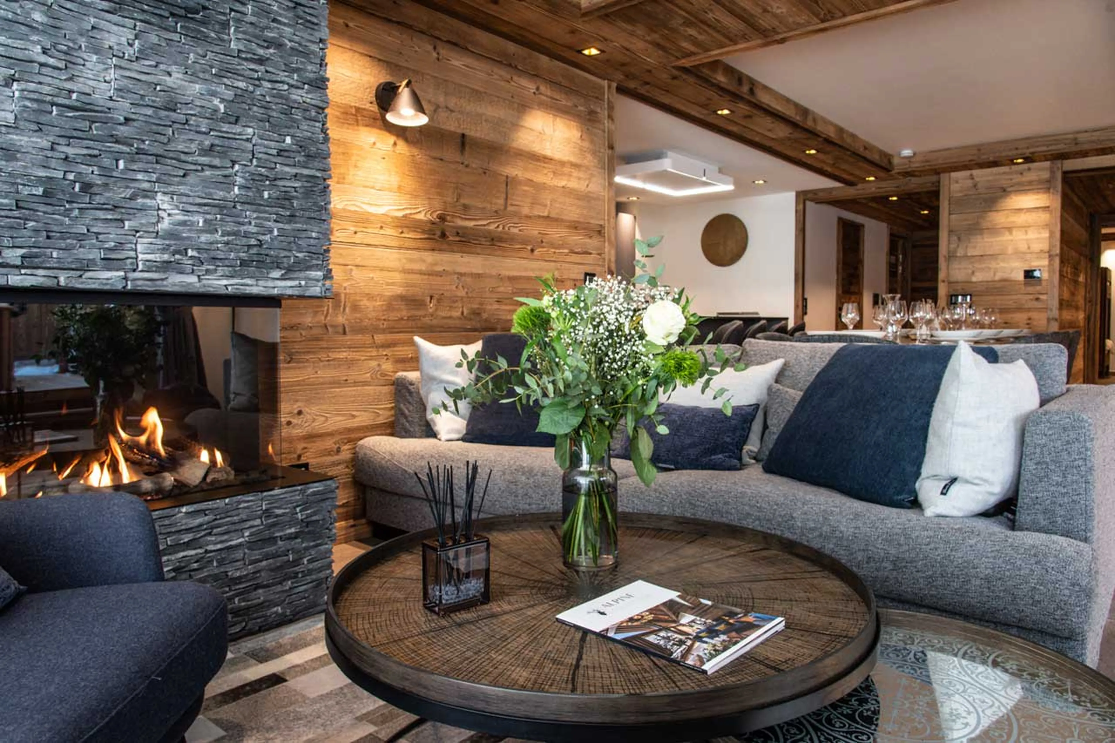 Fireplace in Apartment Vail Lodge A12 in Val d'Isere