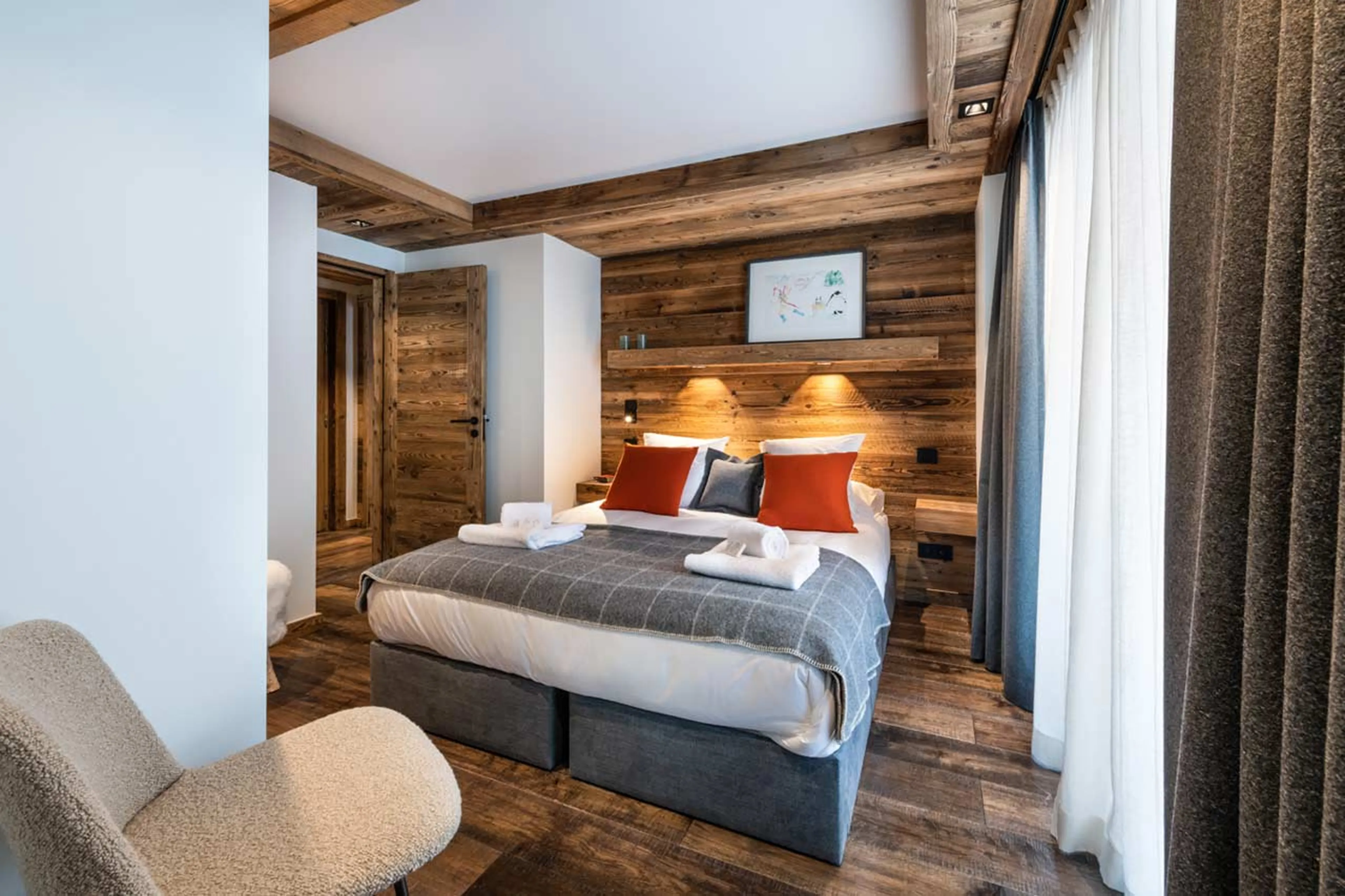 Bedroom two at Apartment Vail Lodge B32 in Val d'Isere