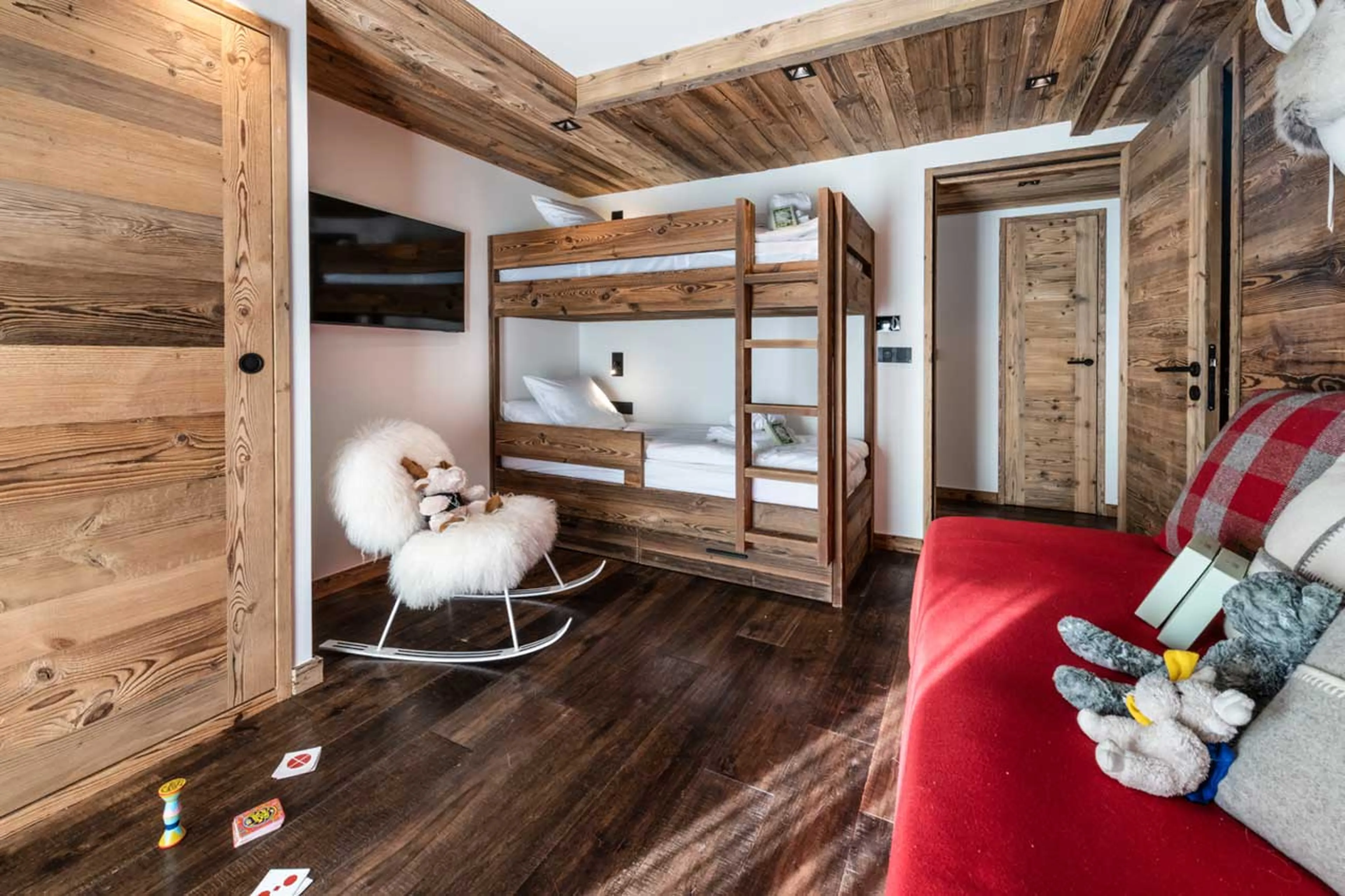 Bedroom three at Apartment Vail Lodge B32 in Val d'Isere