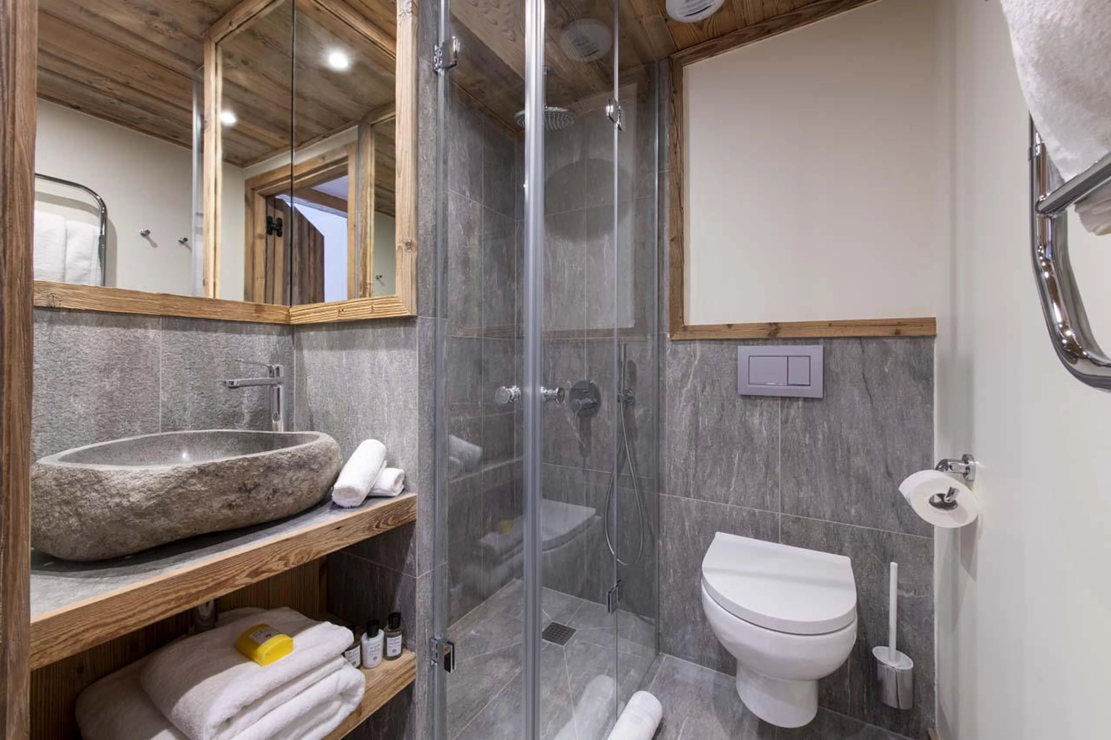 Shower room six at Arolay Apartment 2 in Val d'Isere