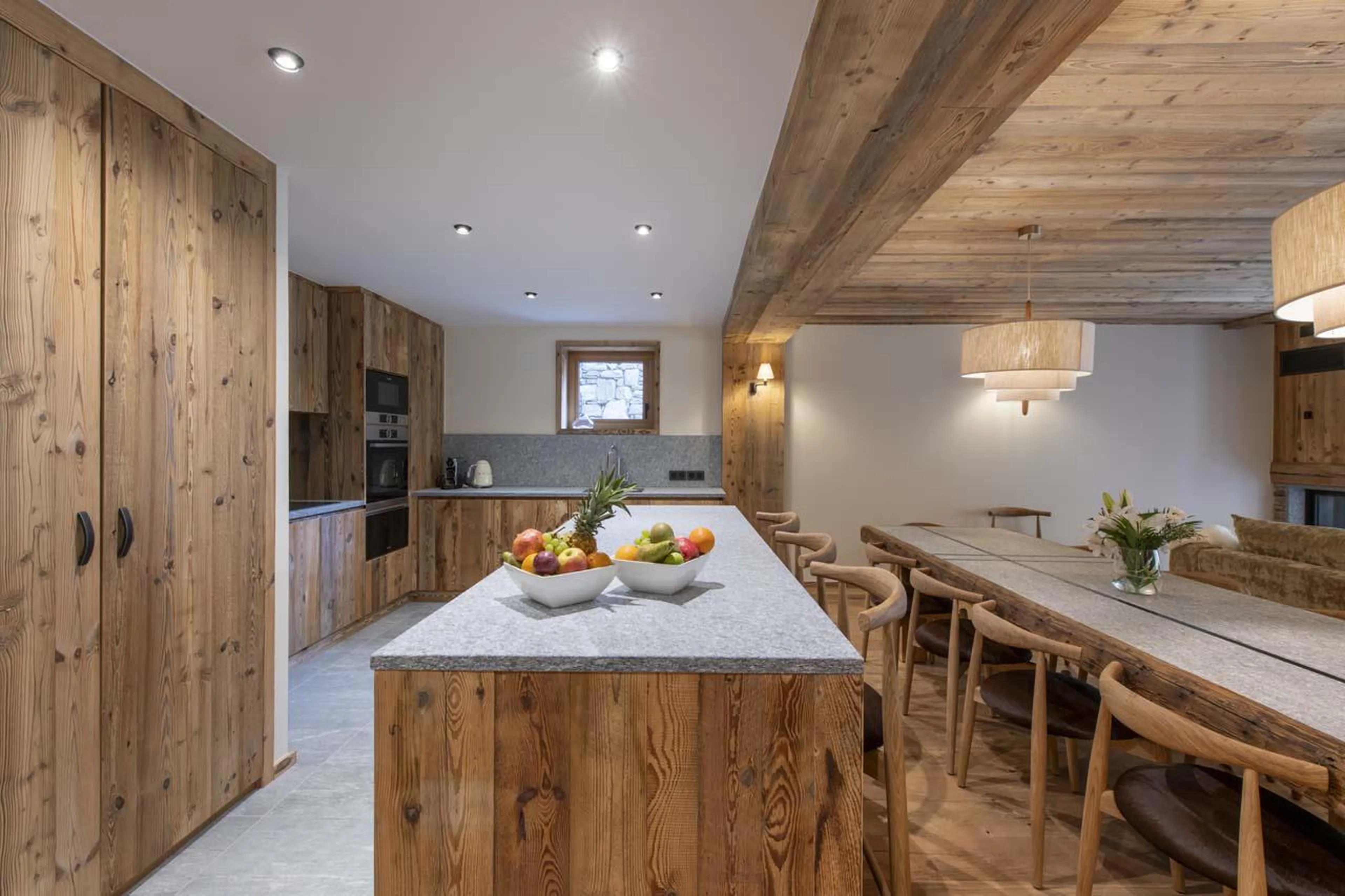 Kitchen island at Arolay Apartment 2 in Val d'Isere