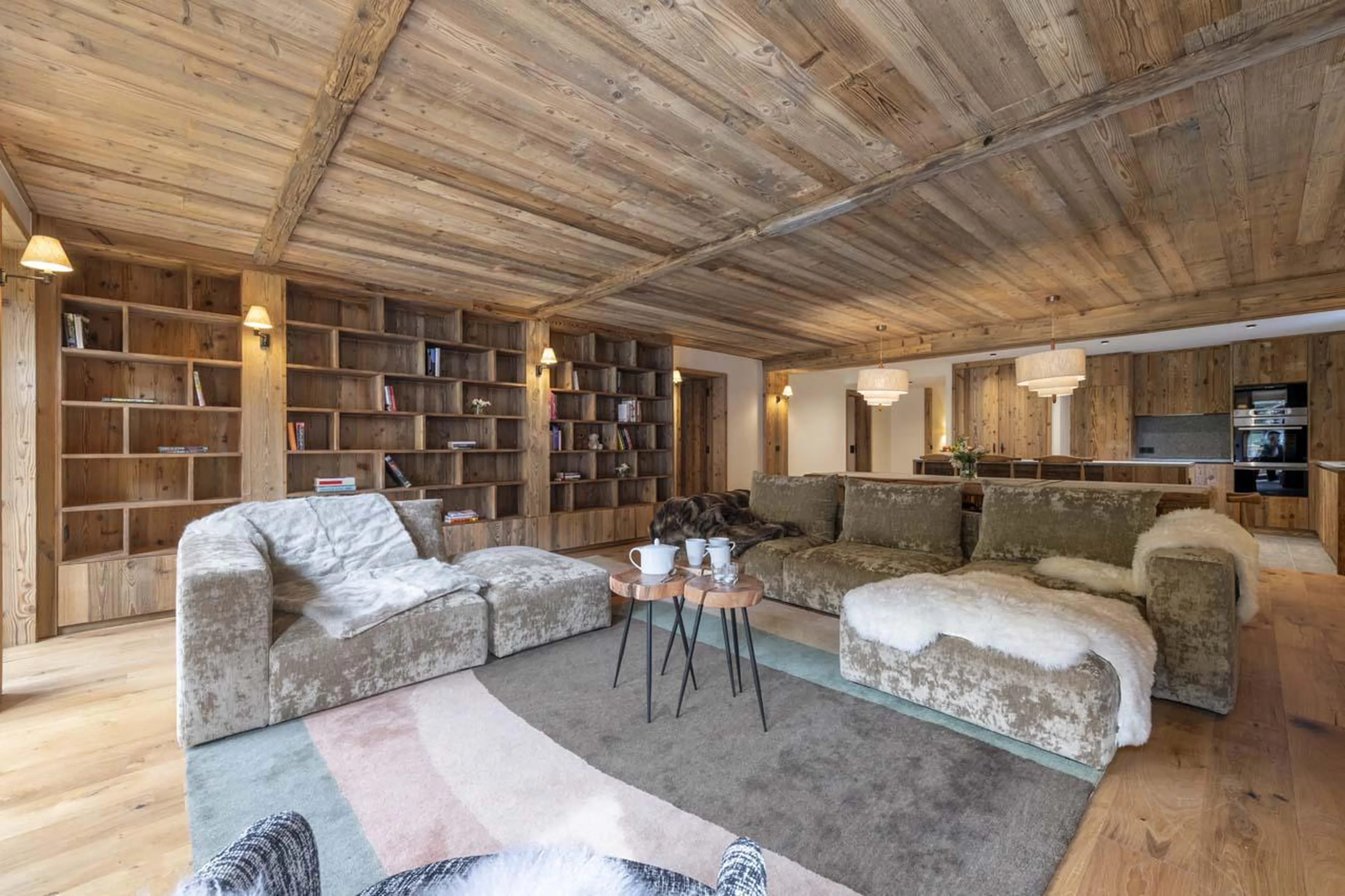 Spacious living area at Arolay Apartment 2 in Val d'Isere