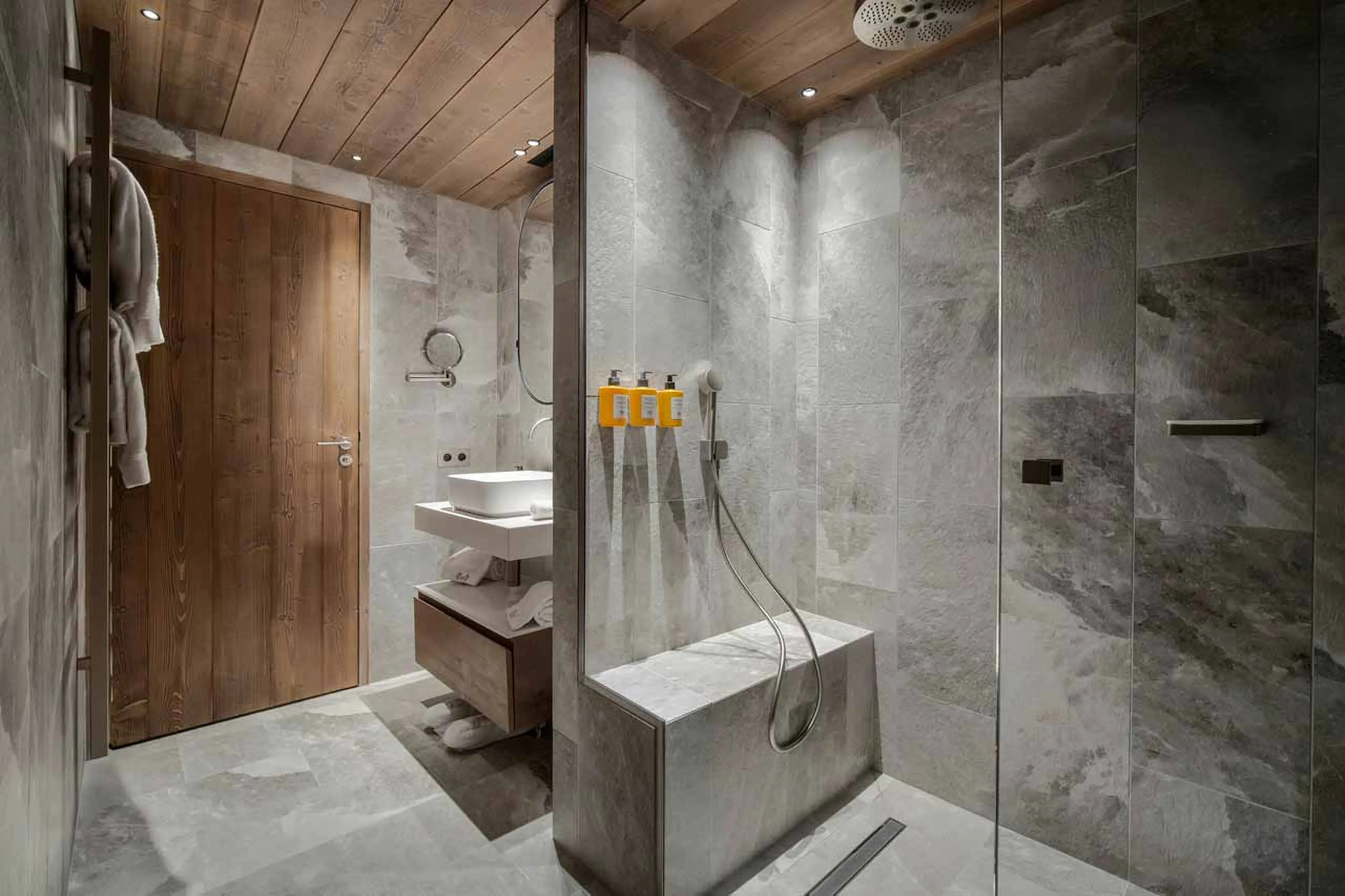 En-suite shower room at Atmosphere Apartment 101, Courchevel 1850