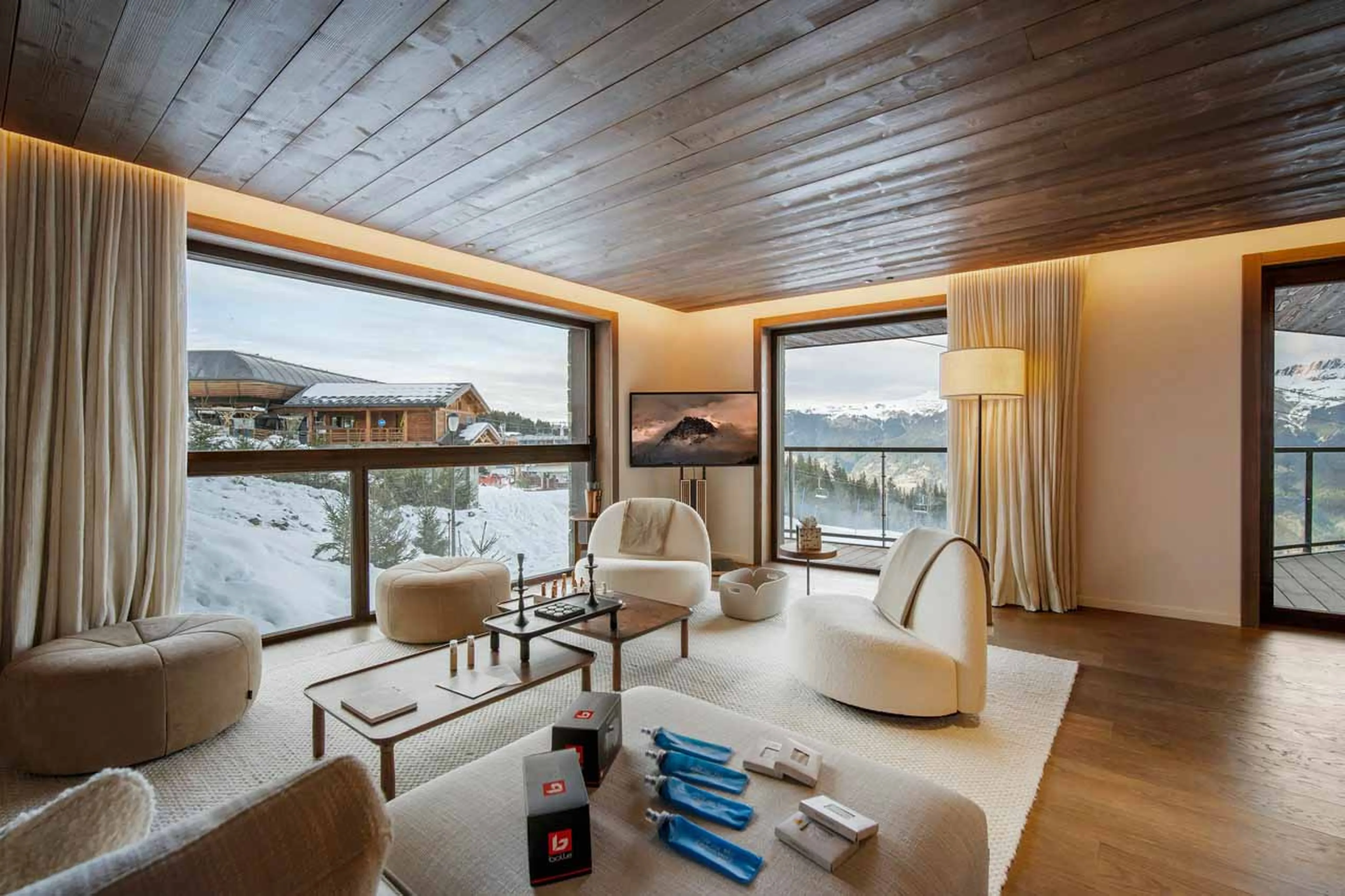 Mountain views from Atmosphere Apartment 101, Courchevel 1850
