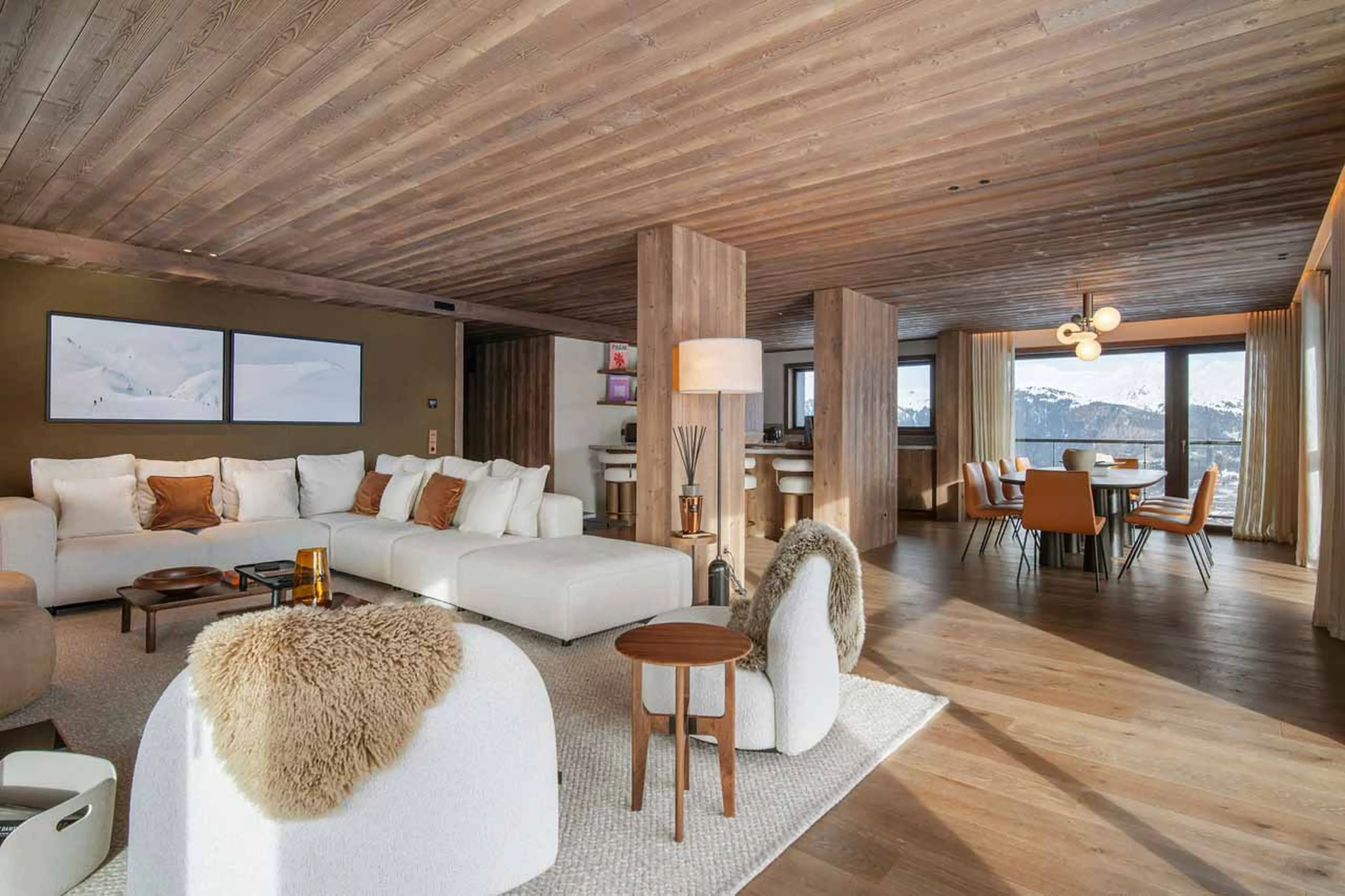 Living area in Atmosphere Apartment 902, Courchevel 1850