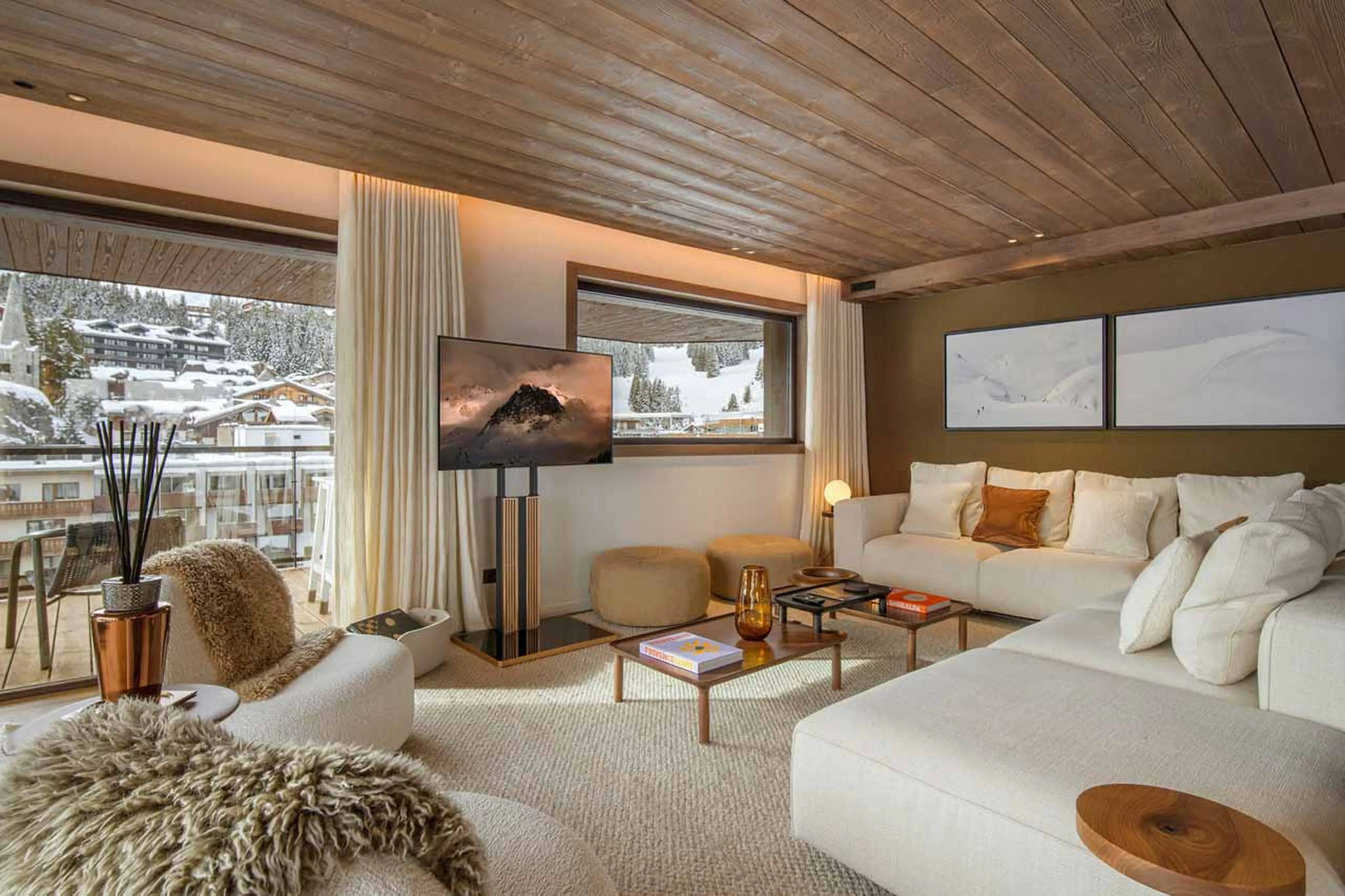 Living area in Atmosphere Apartment 902, Courchevel 1850