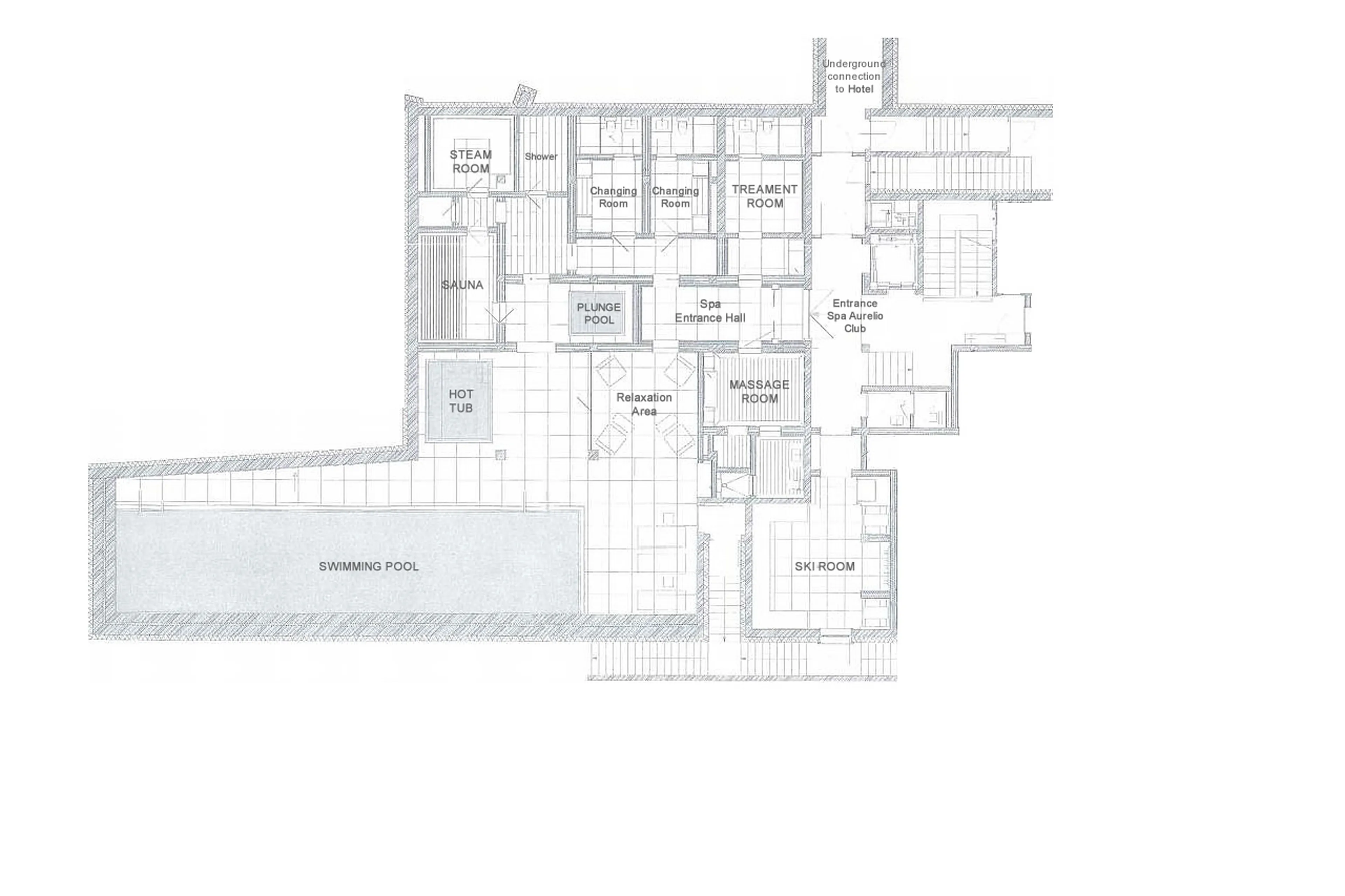 Level -1 floor plan of Aurelio Club Chalet in Lech