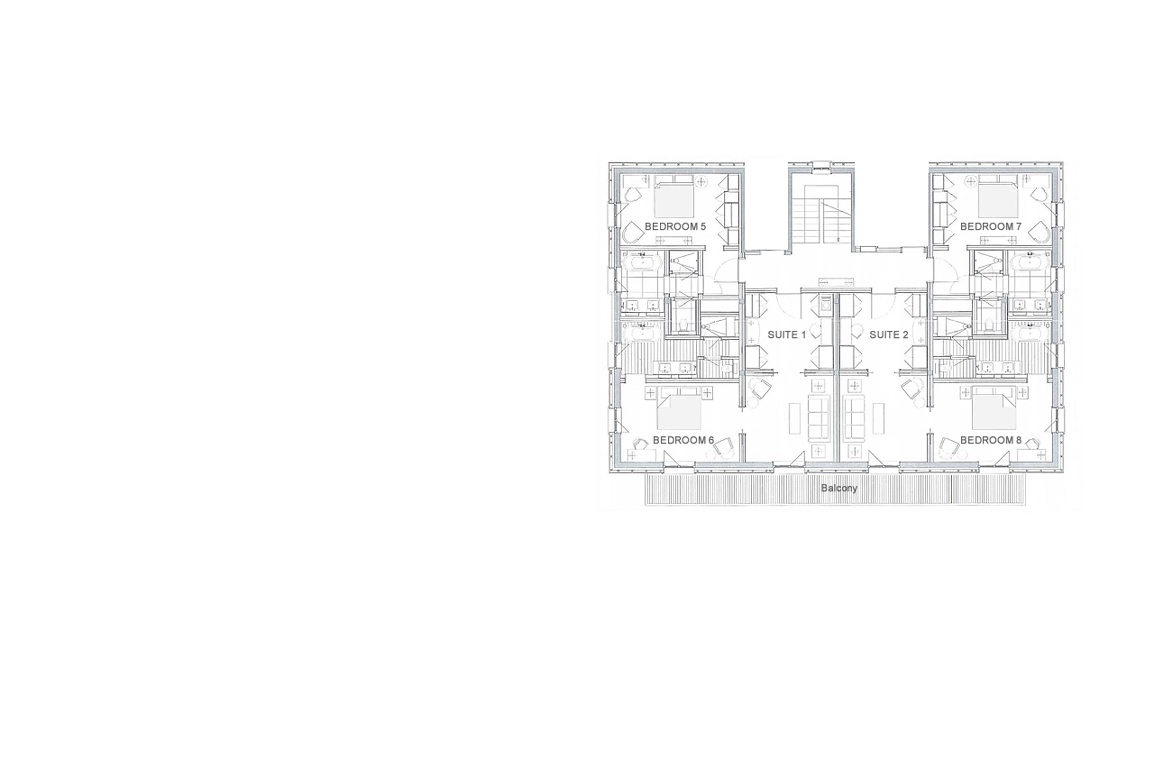 Level 2 floor plan of Aurelio Club Chalet in Lech