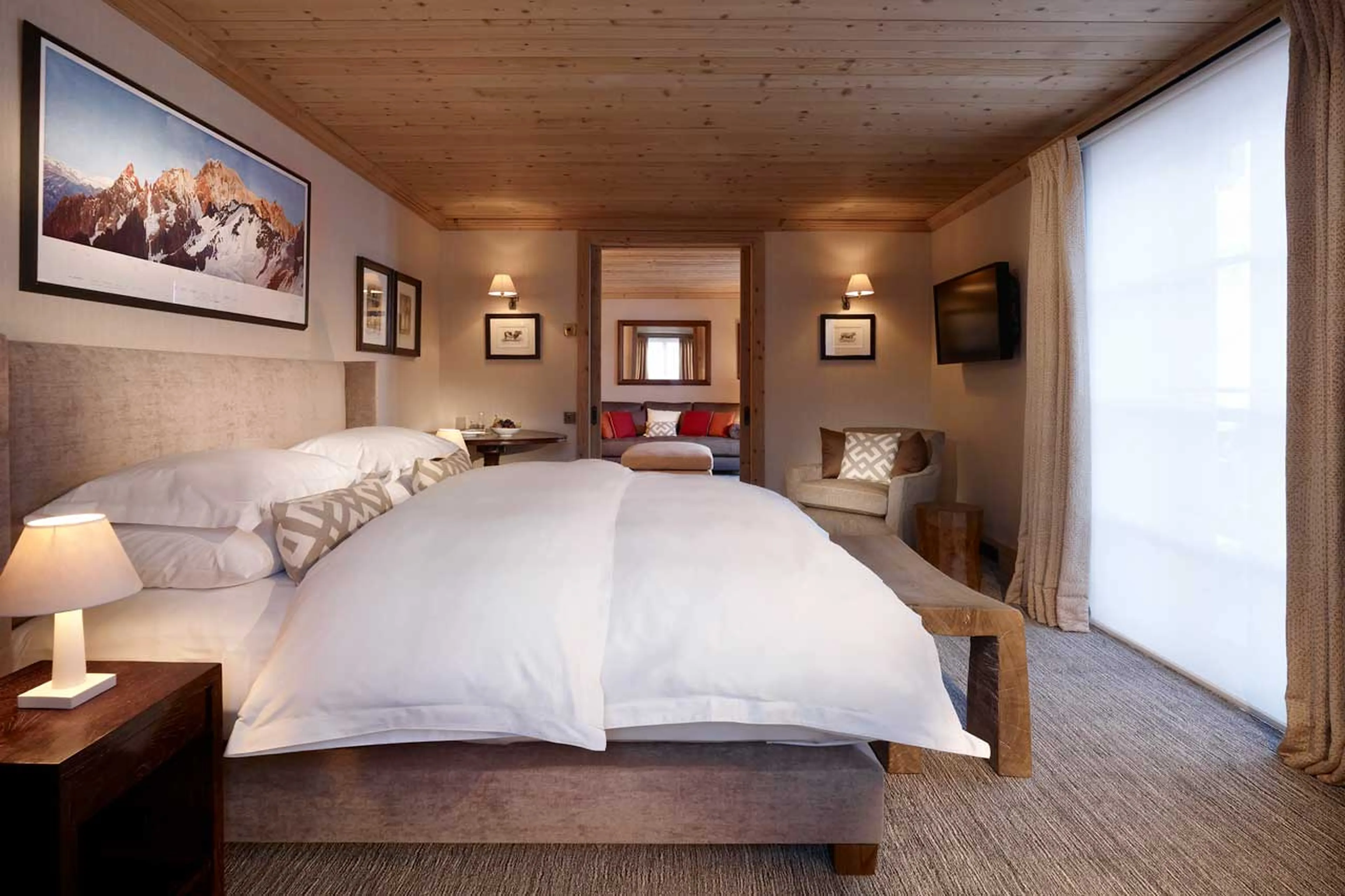 Bedroom one at Aurelio Club Chalet in Lech