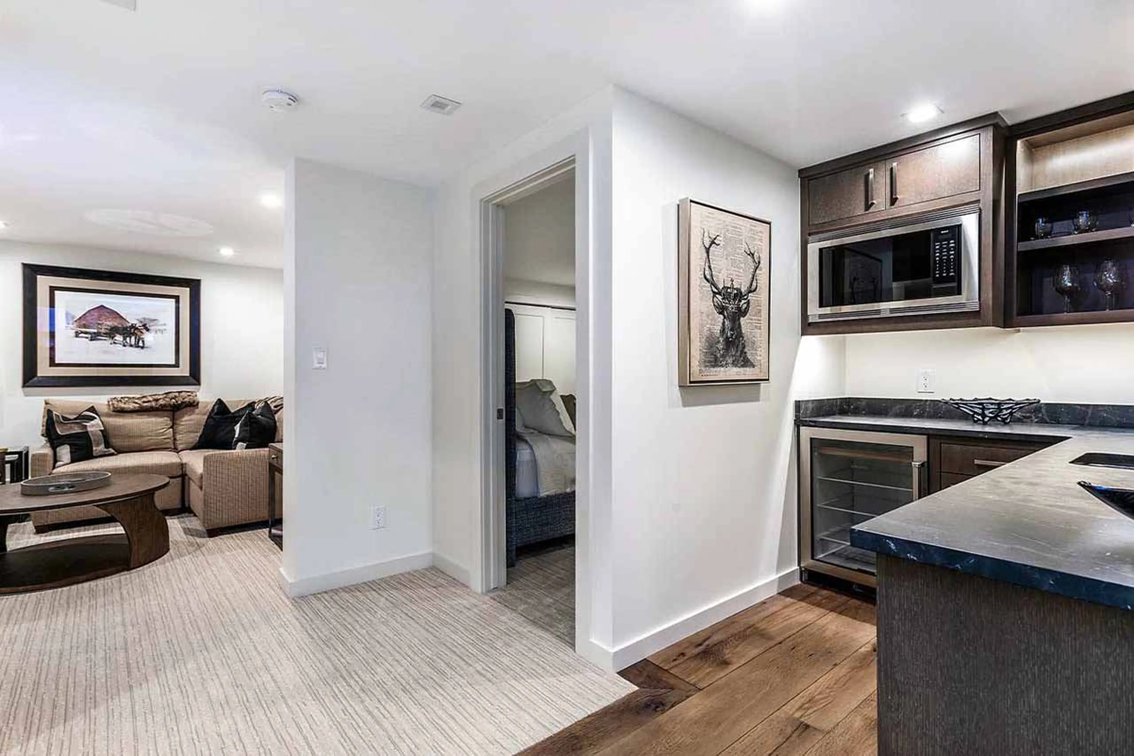 Second living area & kitchen