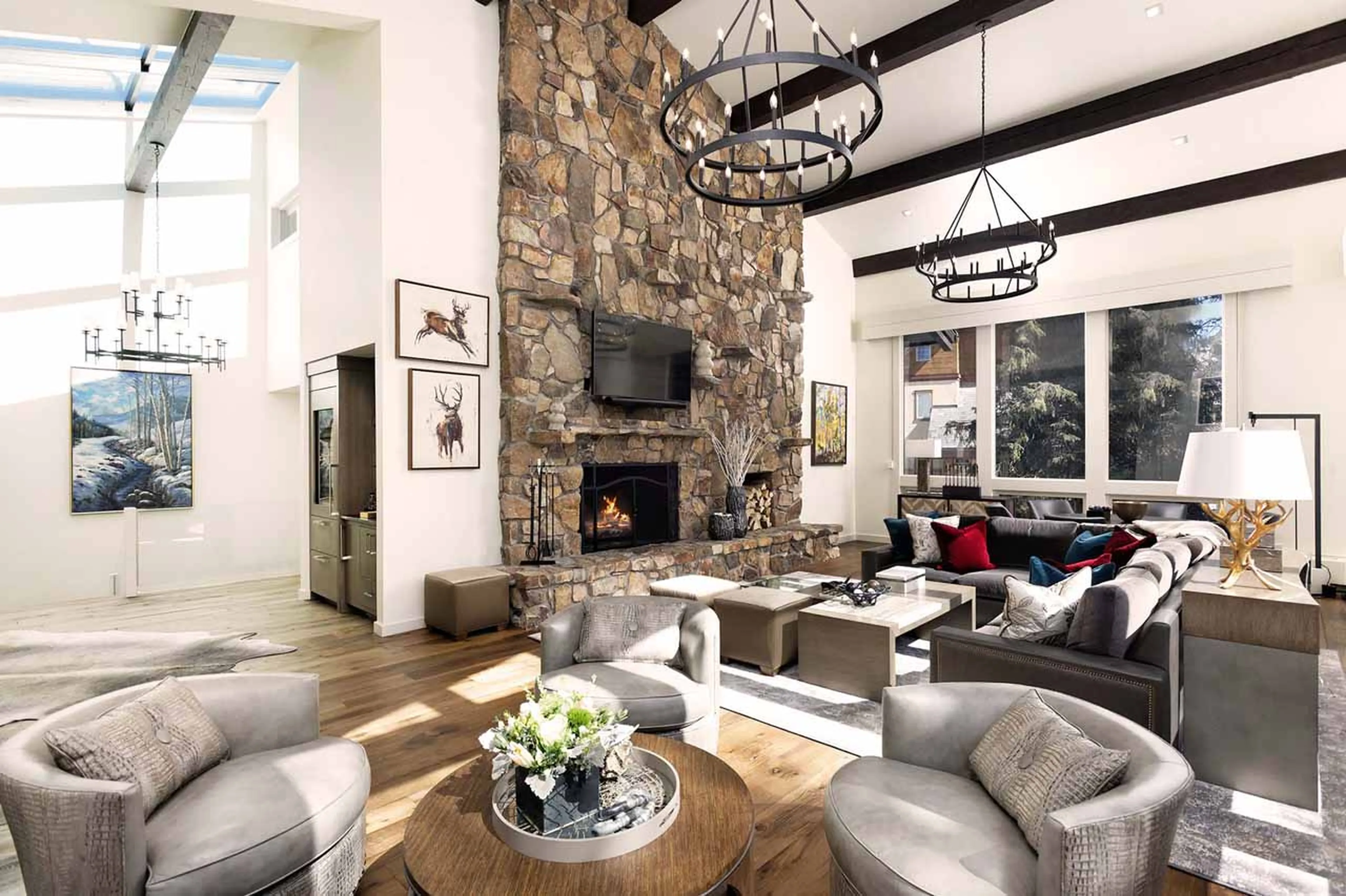 Living room at Avanti Chalet in Vail