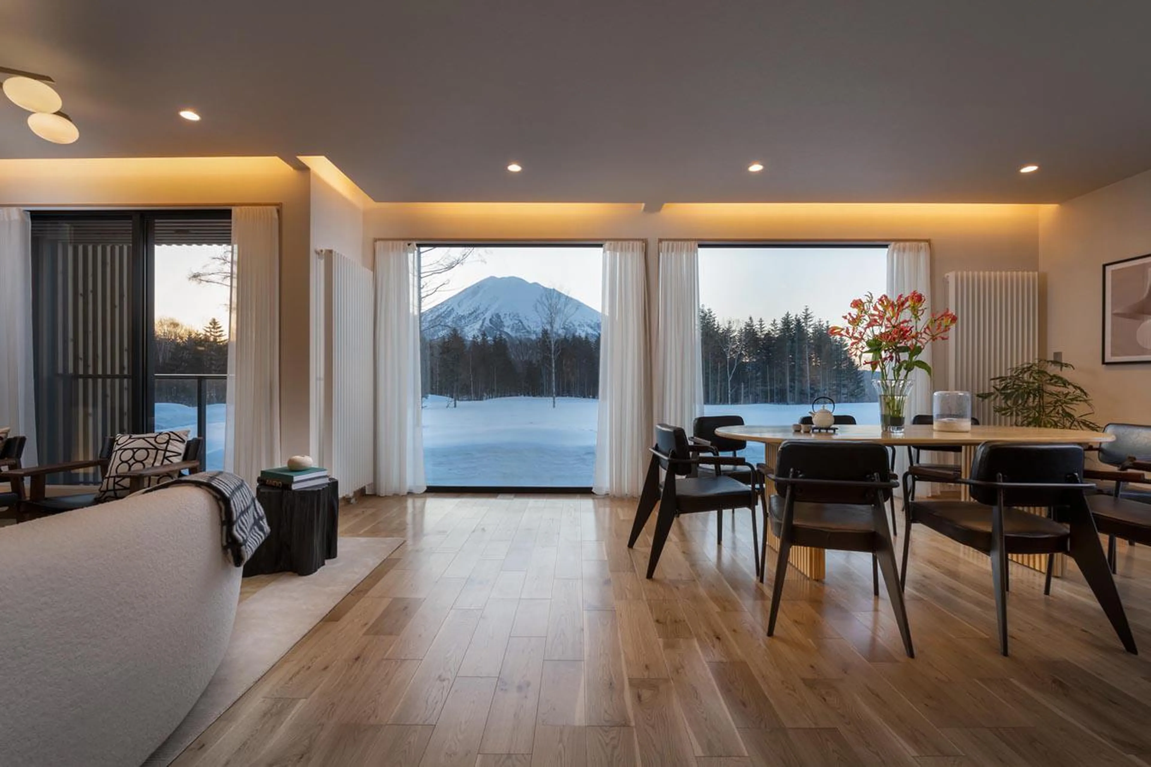 Dining area at Awayuki Villa in Niseko