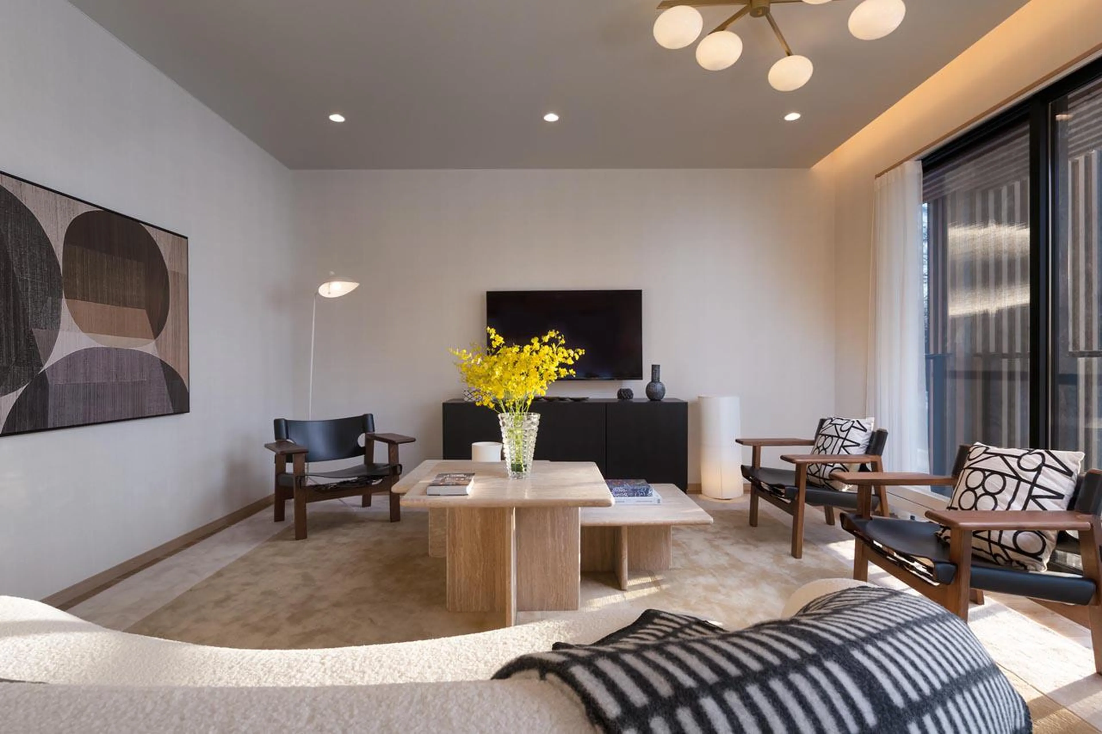 Living area at Awayuki Villa in Niseko