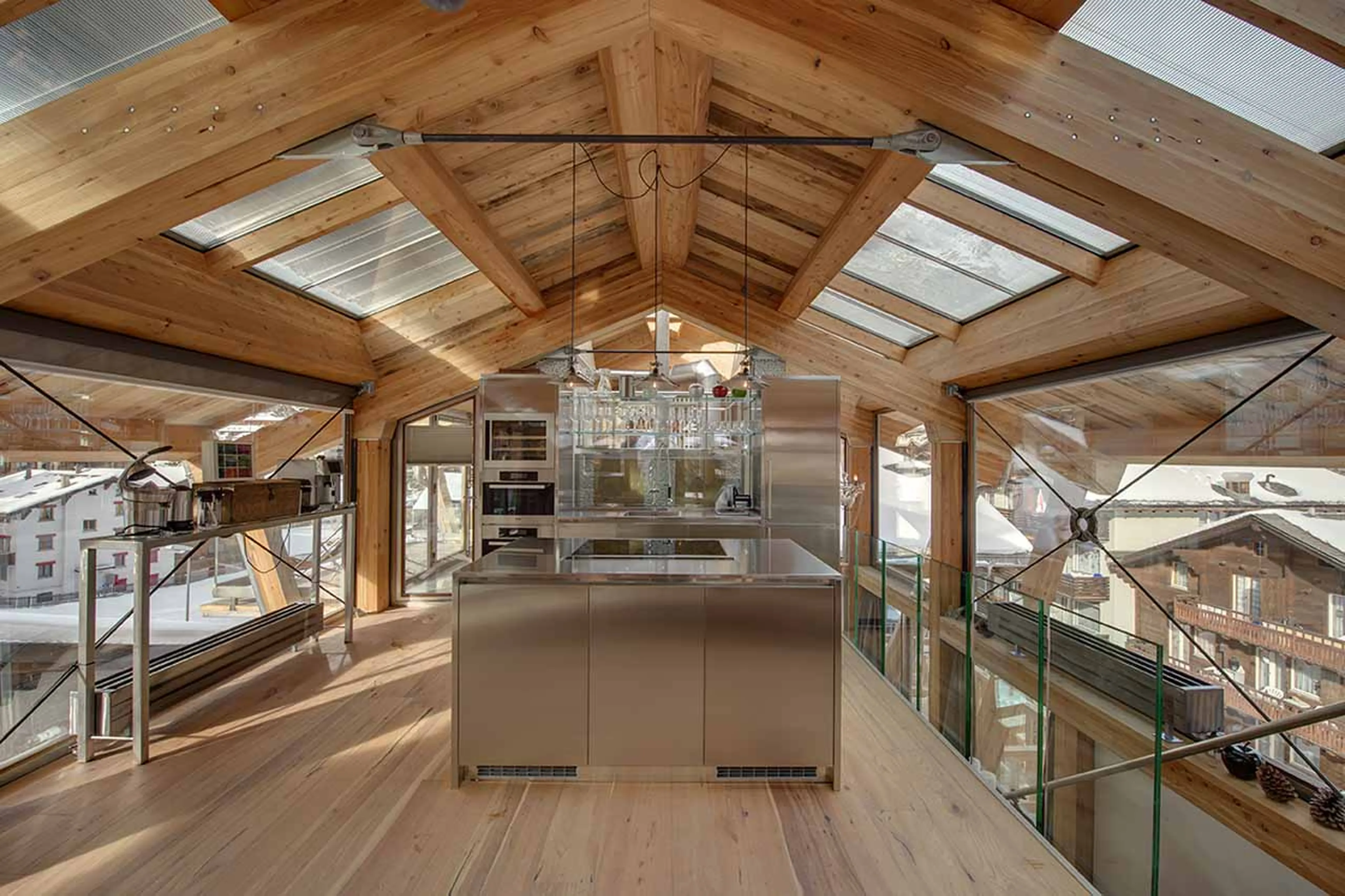 Kitchen at the Backstage Chalet in Zermatt
