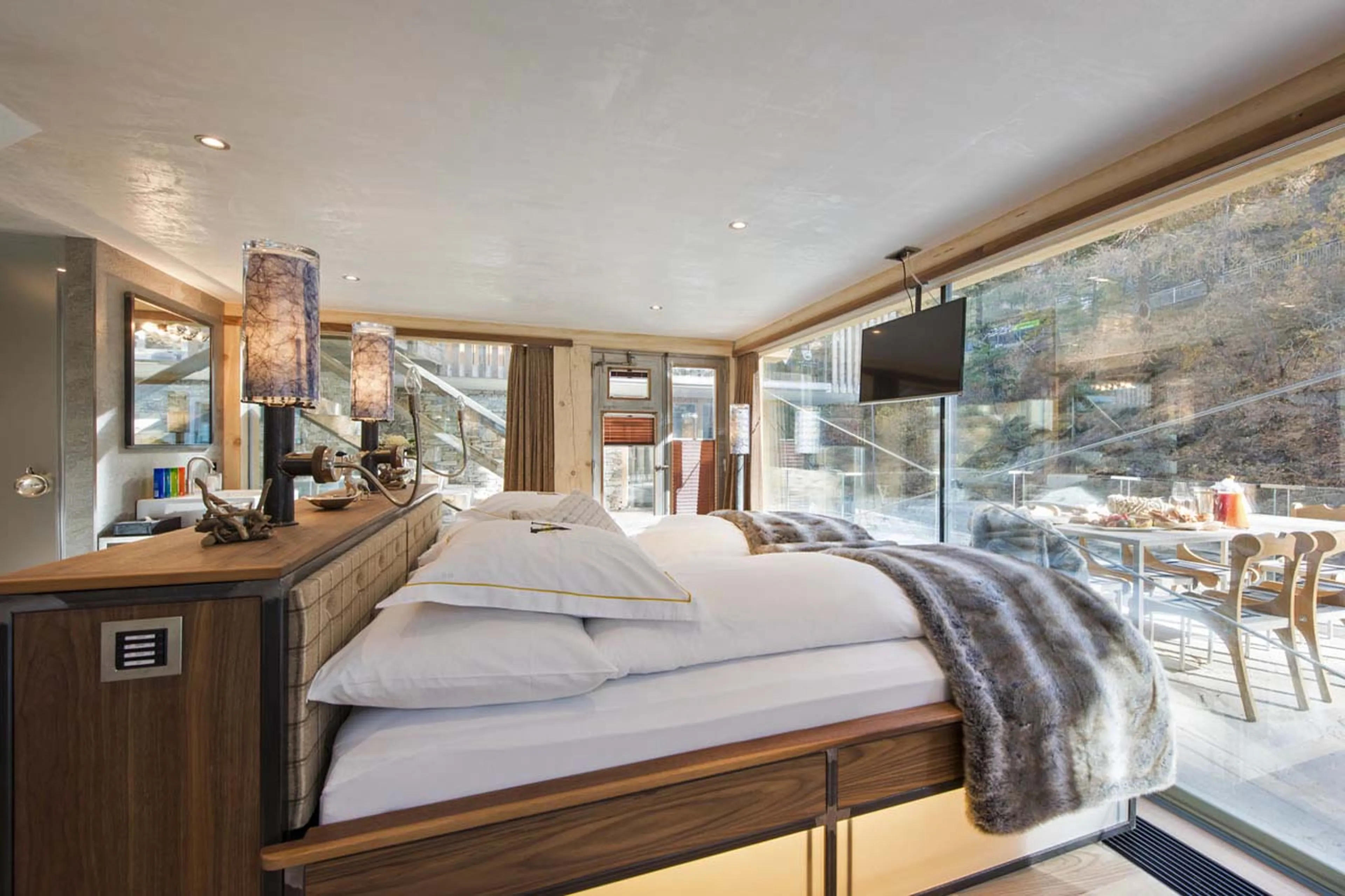 Bedroom four at Backstage Luxury Loft in Zermatt