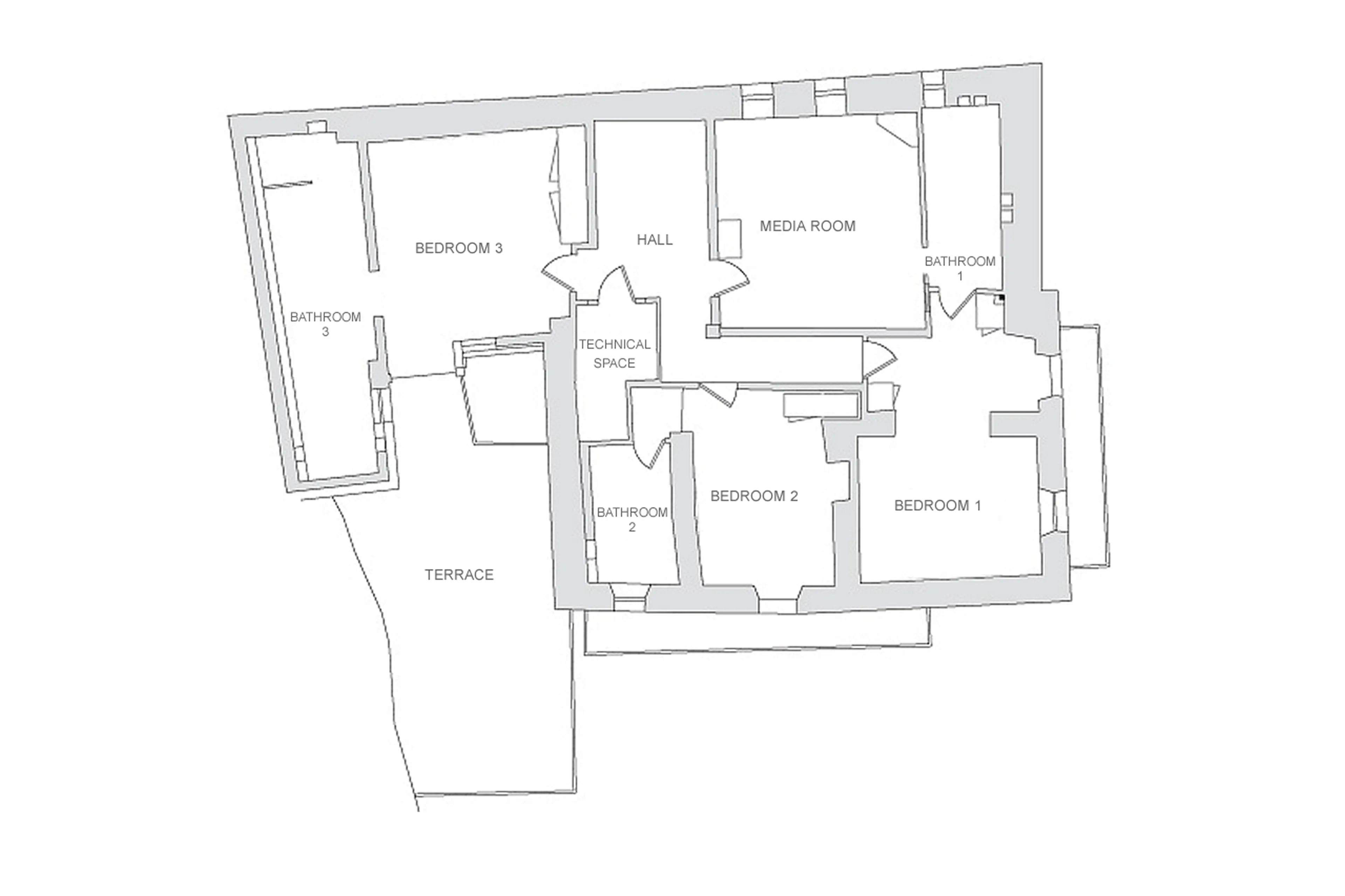 Level 2 floor plan of Baita 1697 in via Lattea