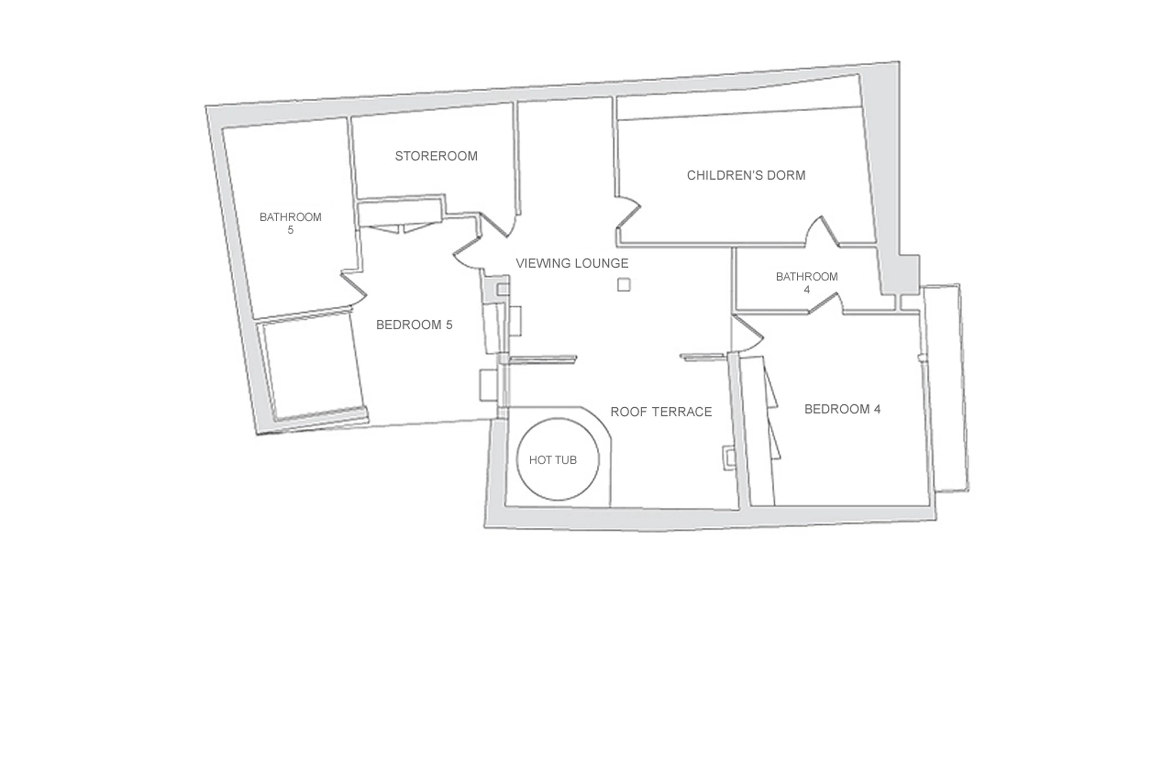 Level 2 floor plan of Baita 1697 in via Lattea