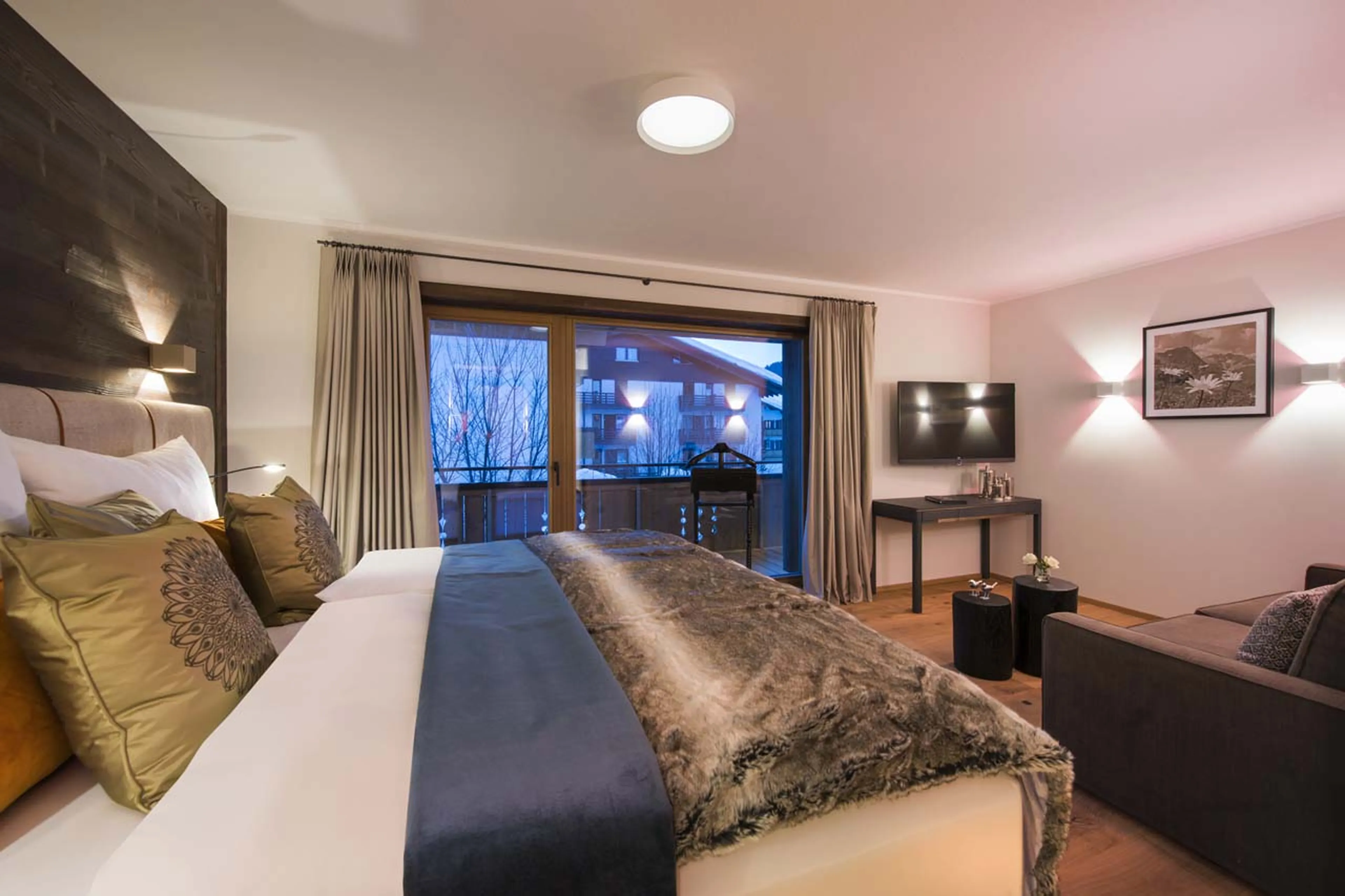 Bedroom one at Balegia Apartment 4 in Lech