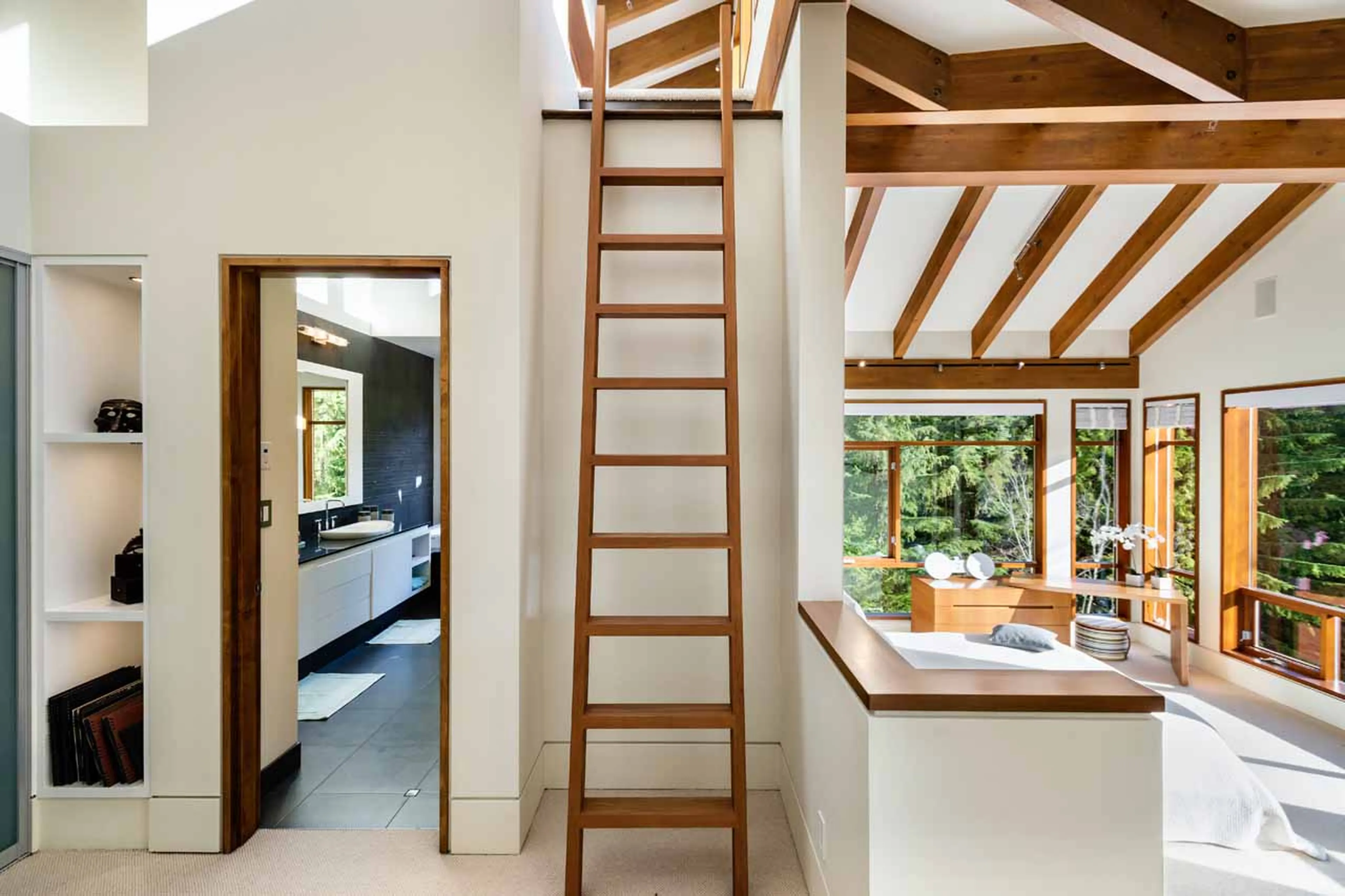 Walk-in wardrobe at Belmont Estate in Whistler