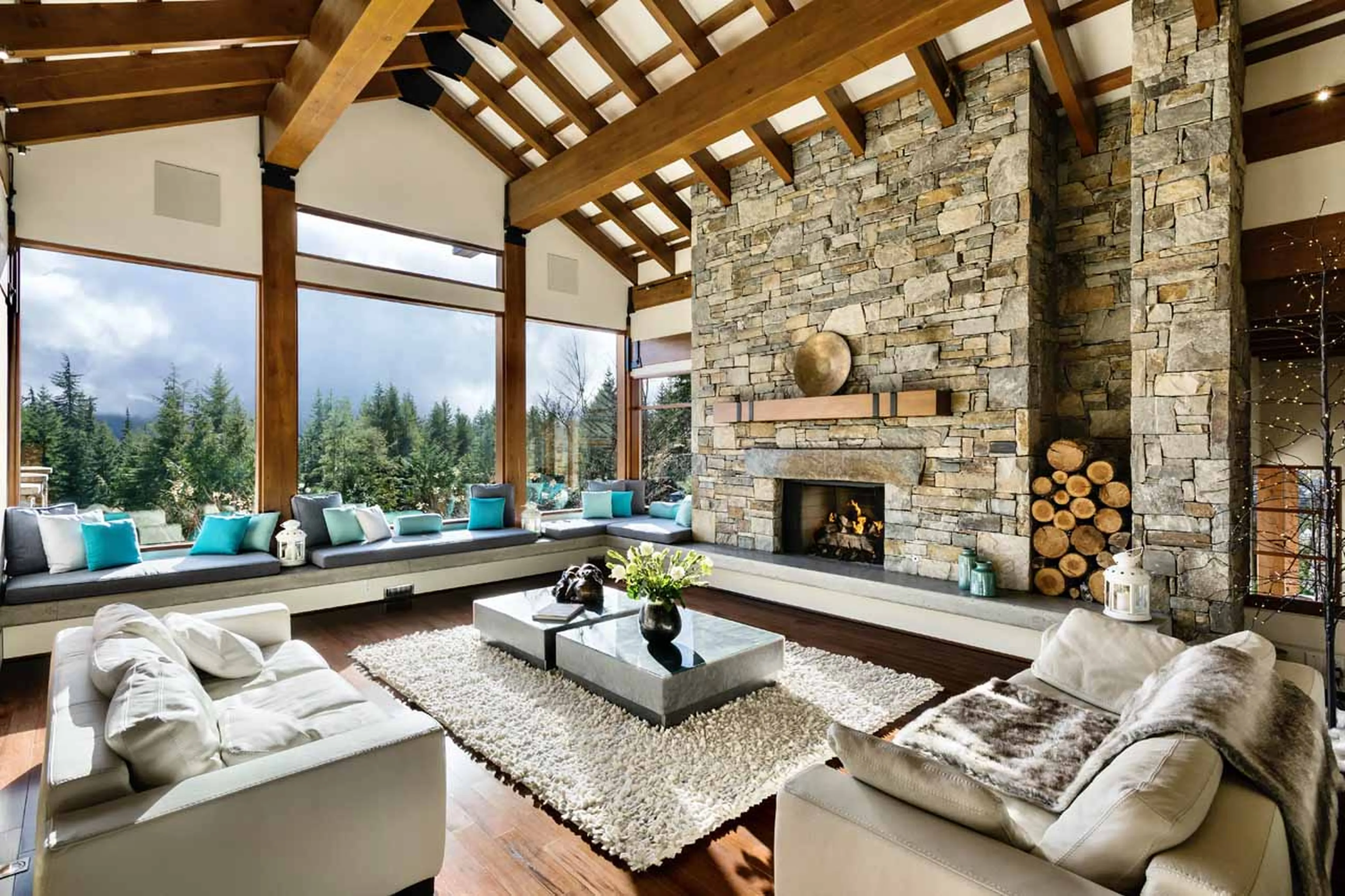 Living area at Belmont Estate in Whistler