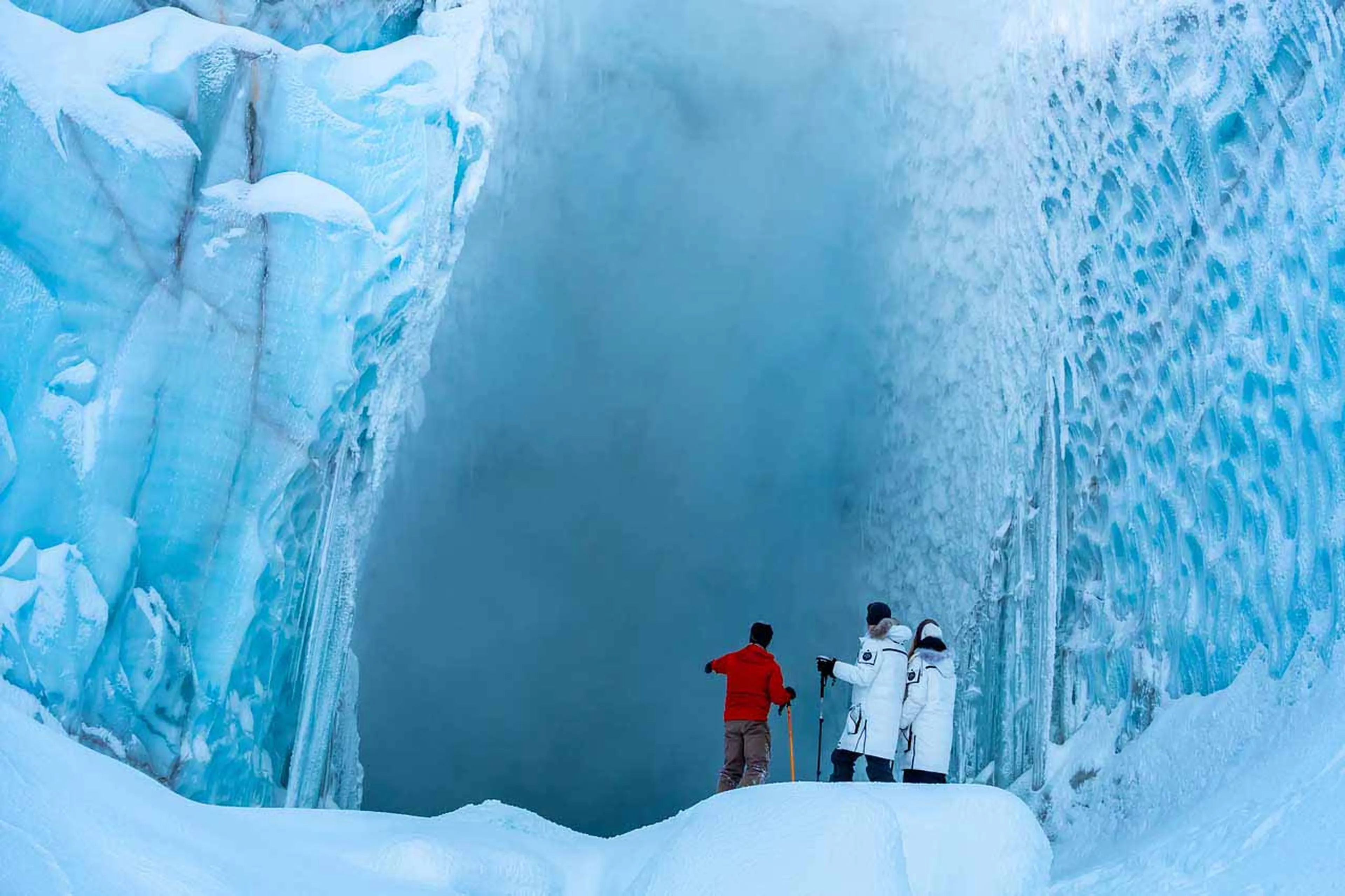 Volcano trekking ice at Belmont Estate in Whistler