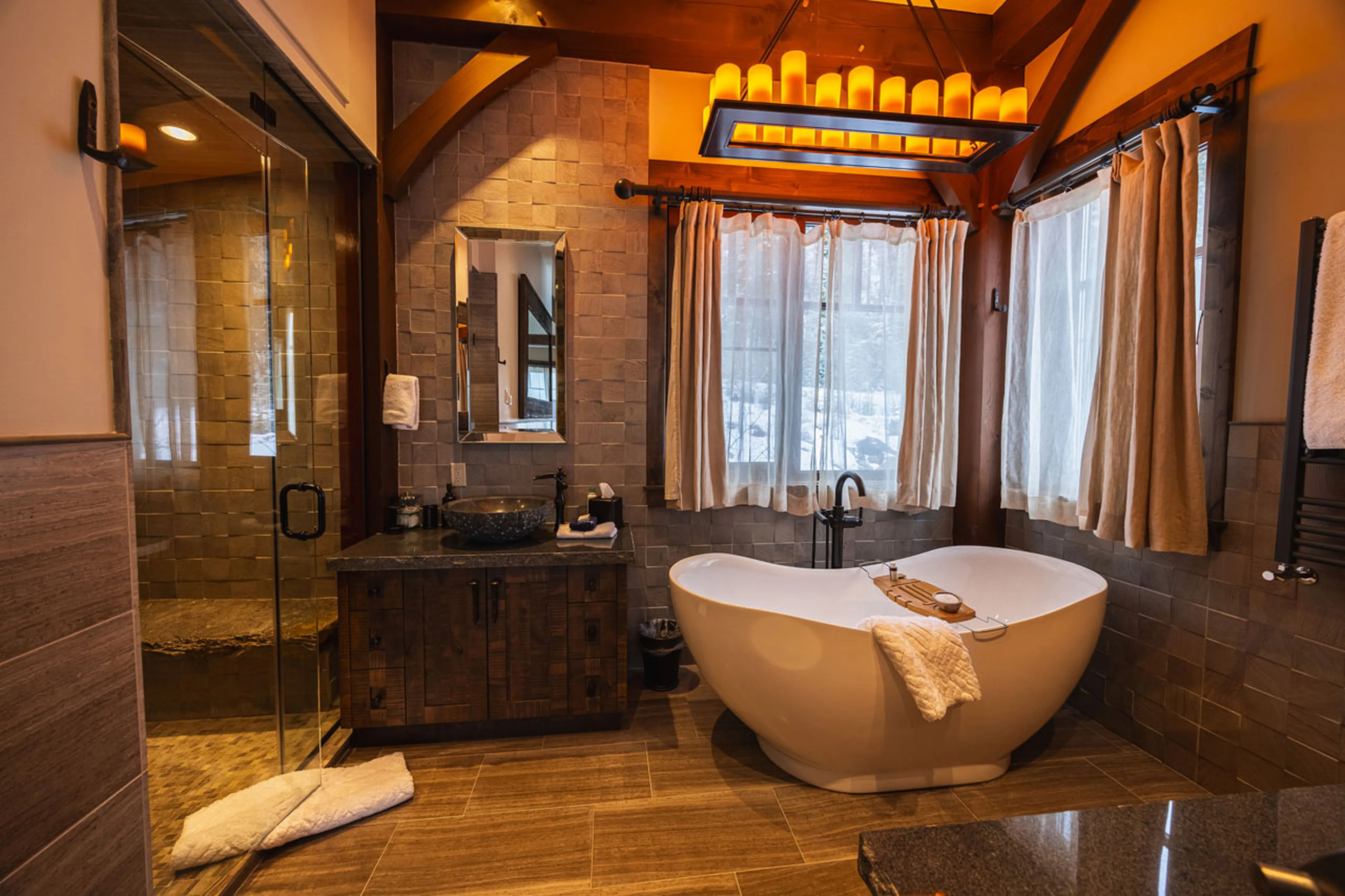 Bathroom at Bison Lodge in Revelstoke