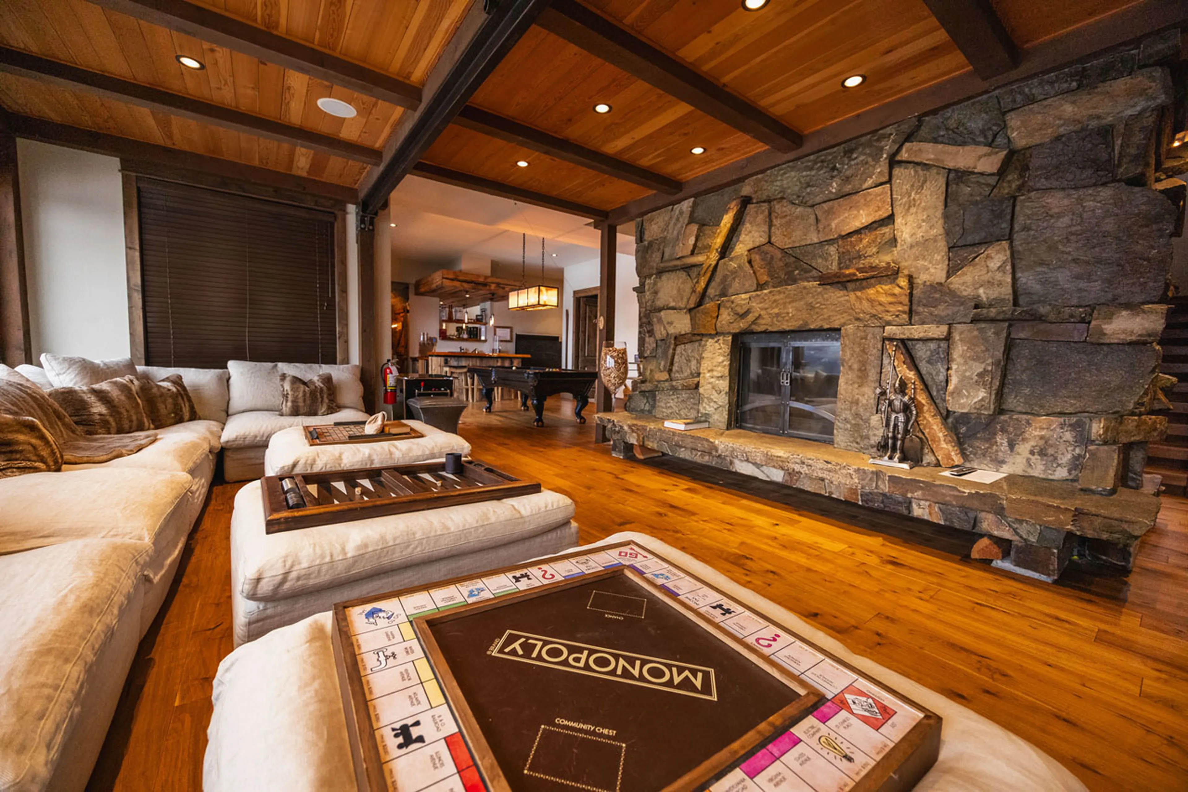 Board games at Bison Lodge in Revelstoke