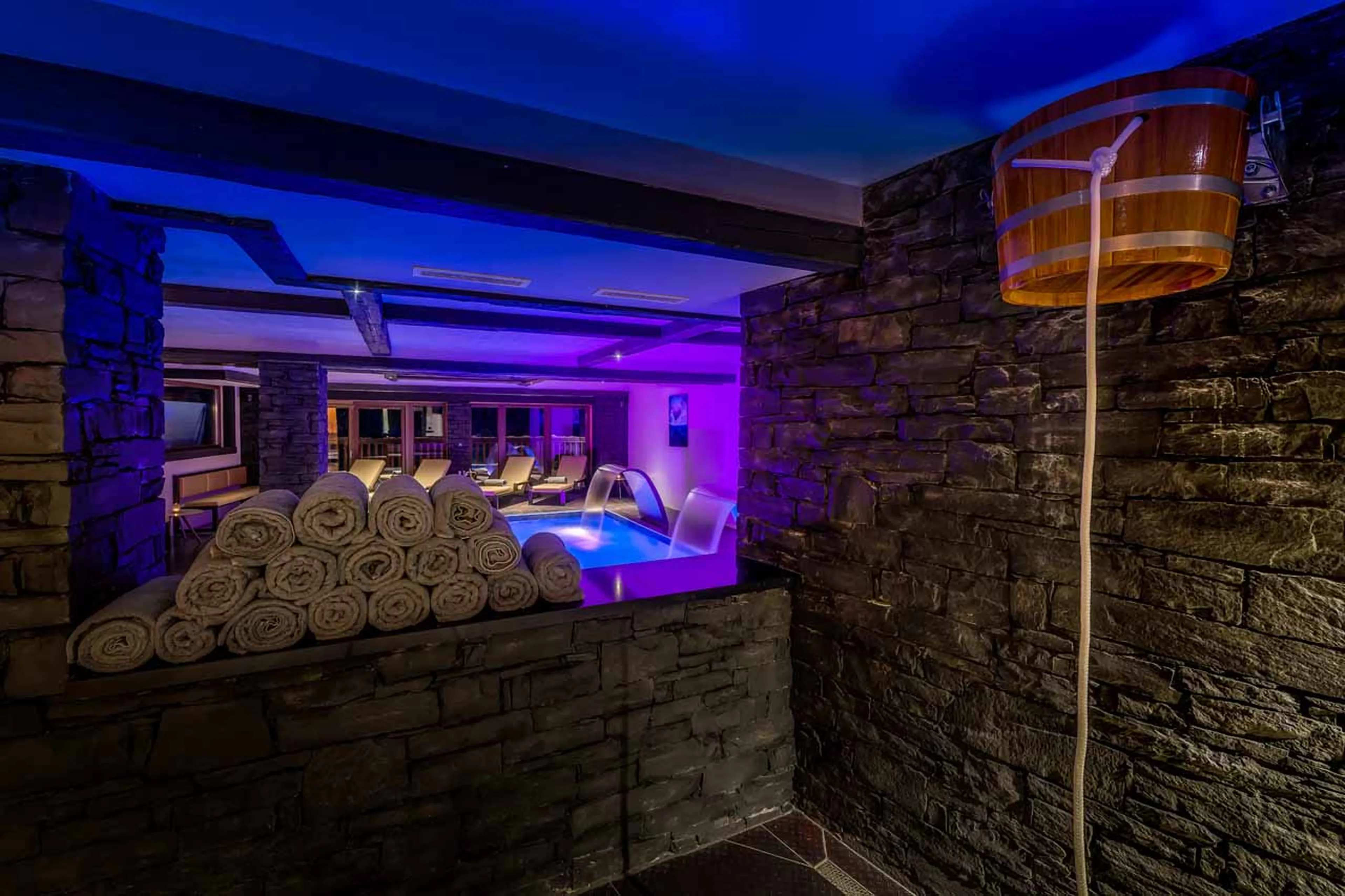 Bucket shower at Chalet Tango in Tignes