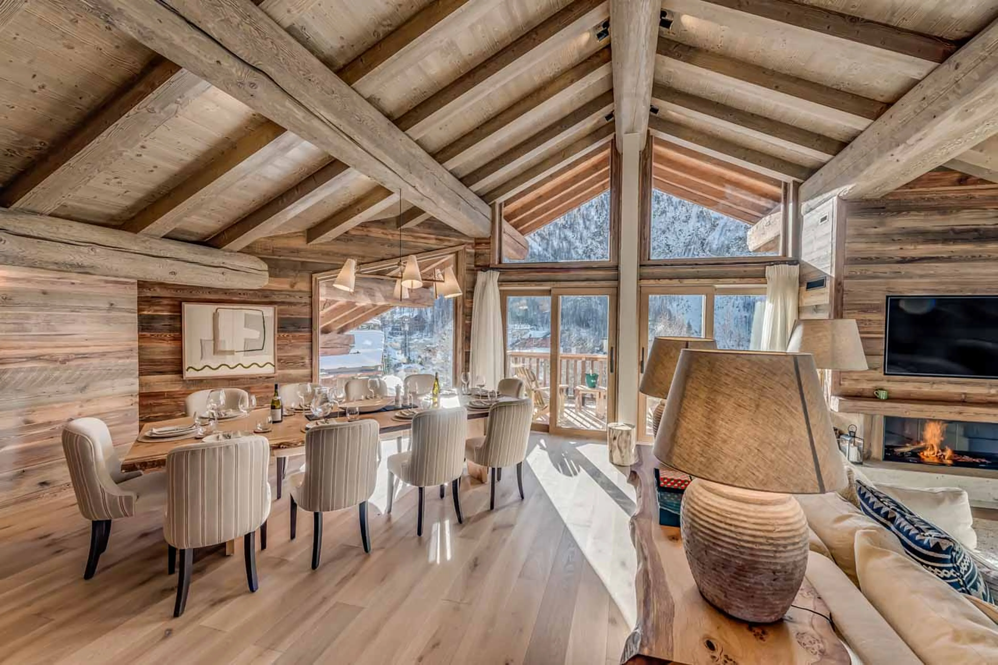 Dining area at Chalet Blackcomb in Val d'Isere