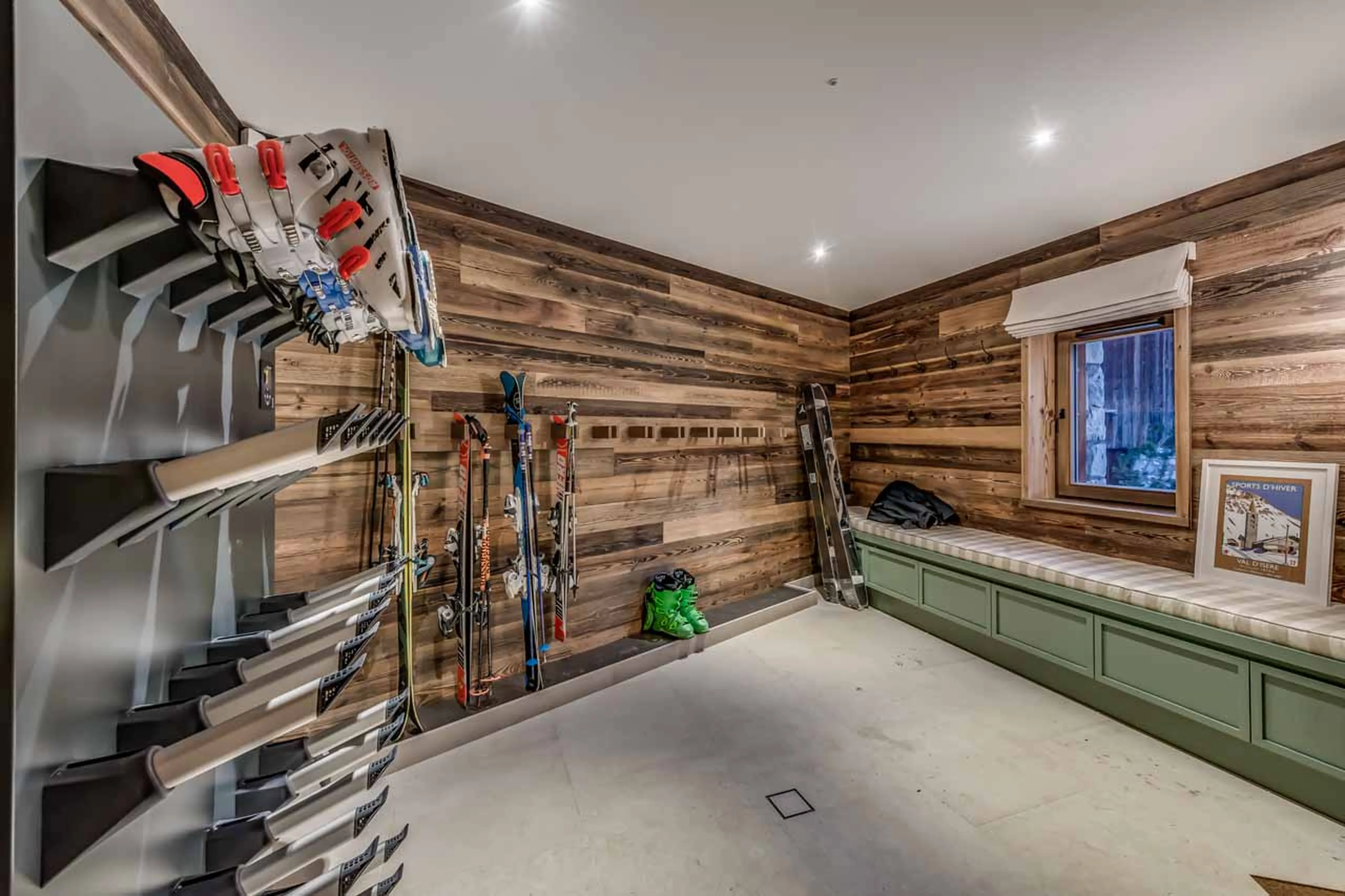 Ski room at Chalet Blackcomb in Val d'Isere