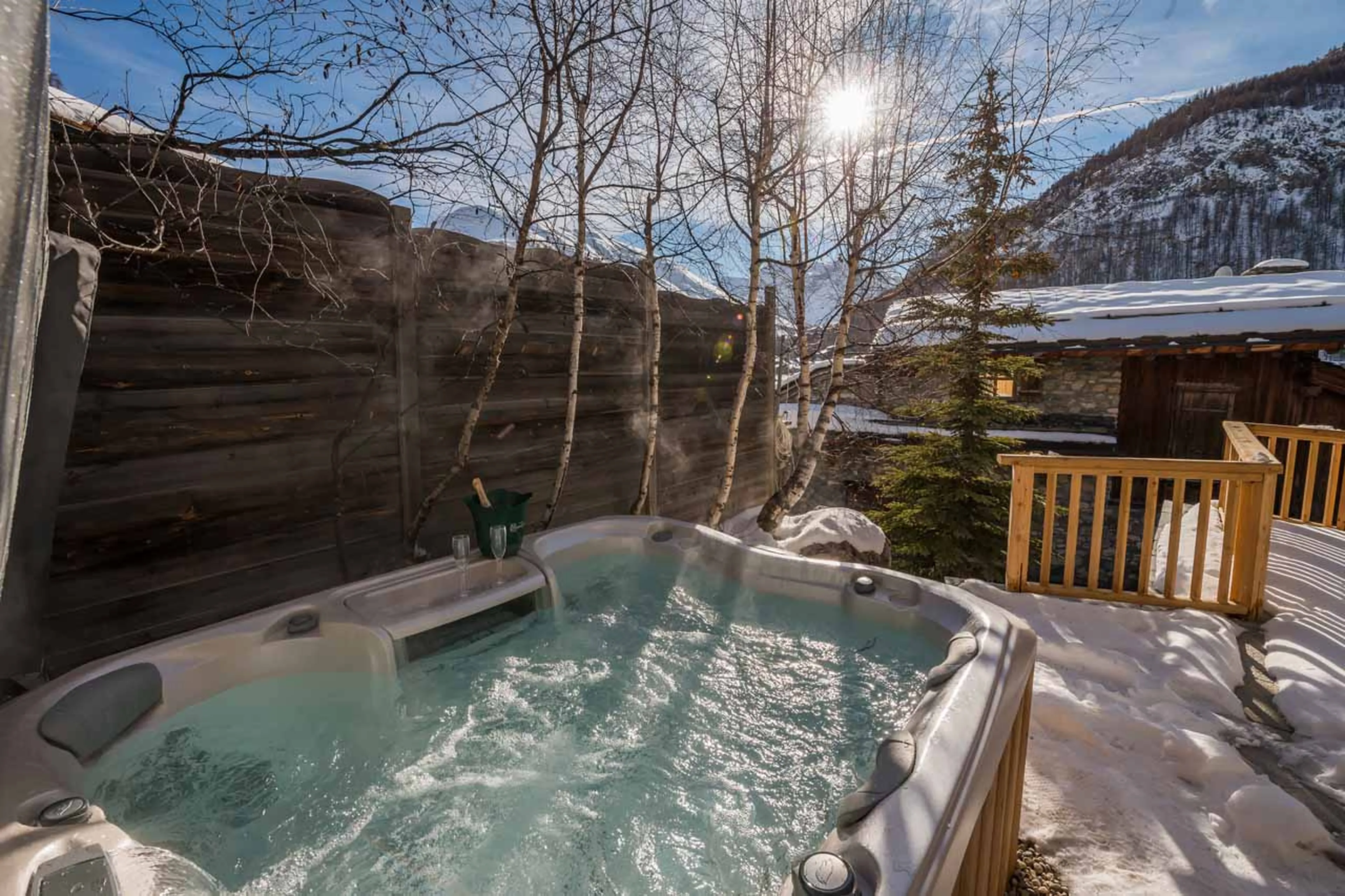 Outdoor Jacuzzi at Chalet Blackcomb in Val d'Isere