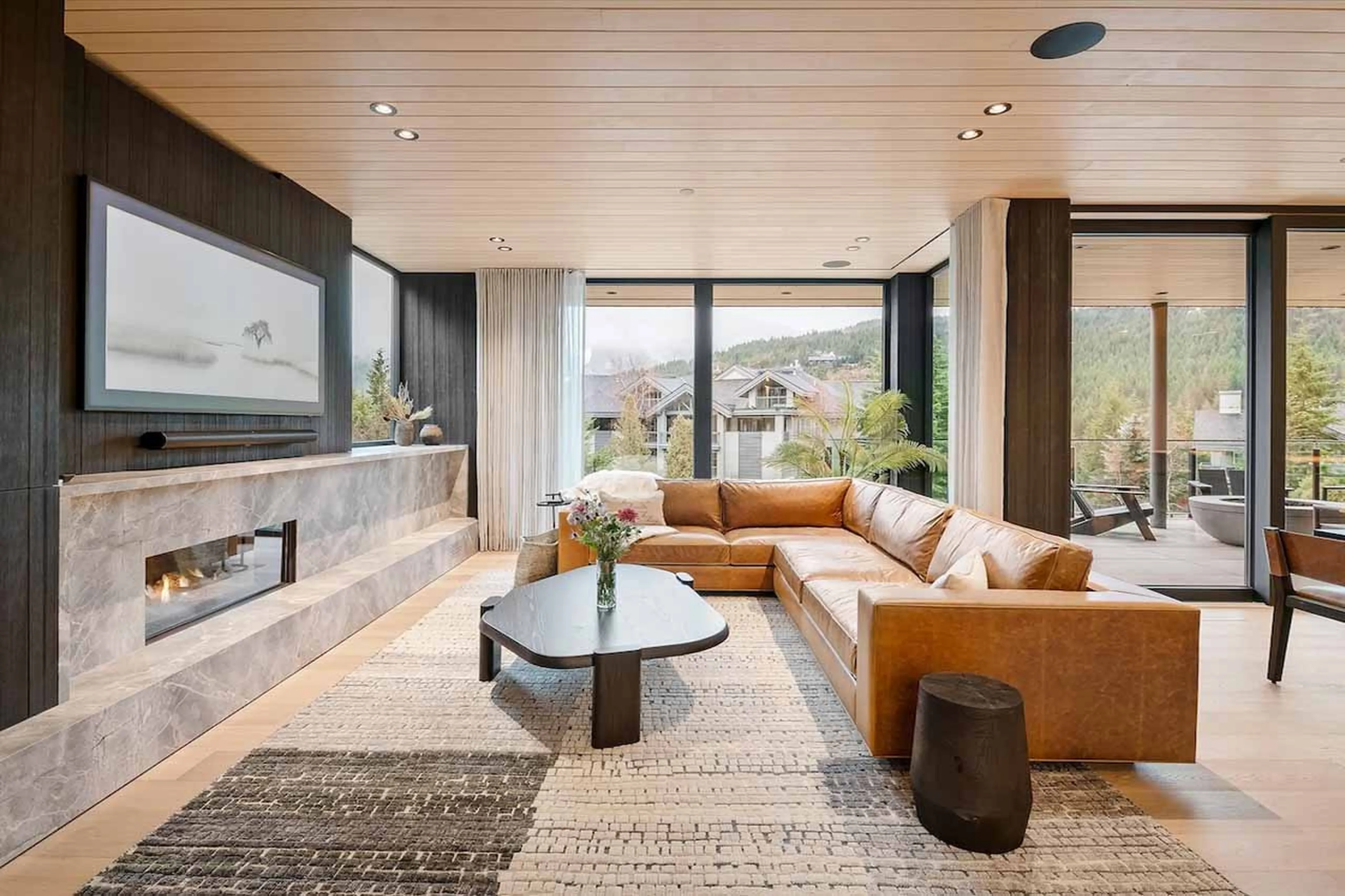 Living area at Blueberry Hill Retreat in Whistler