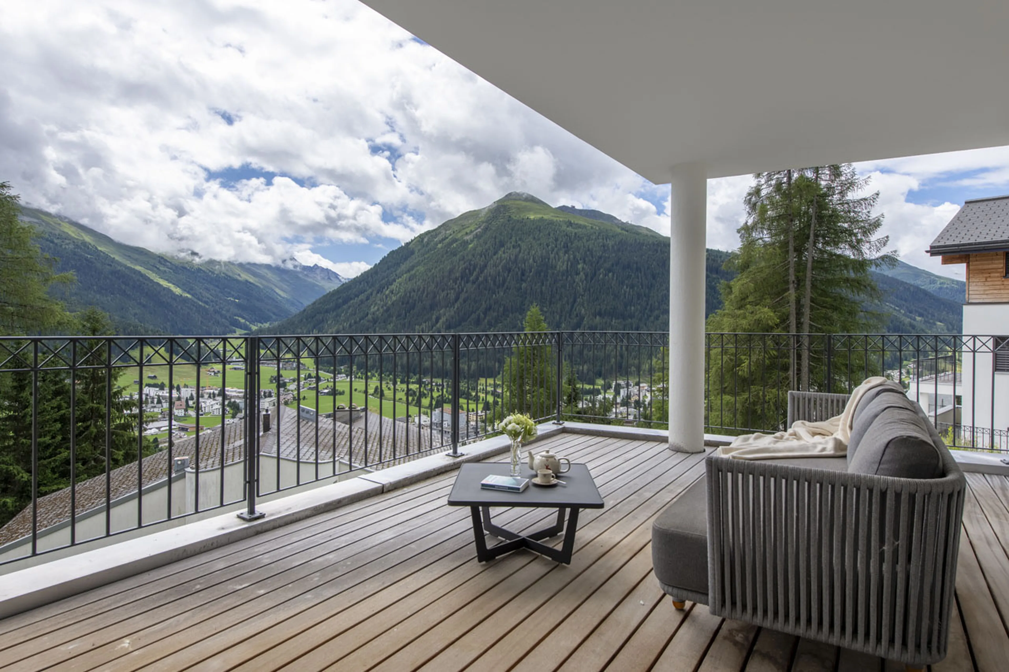 Balcony  access at Buelenhorn in Bortji Estate in Davos