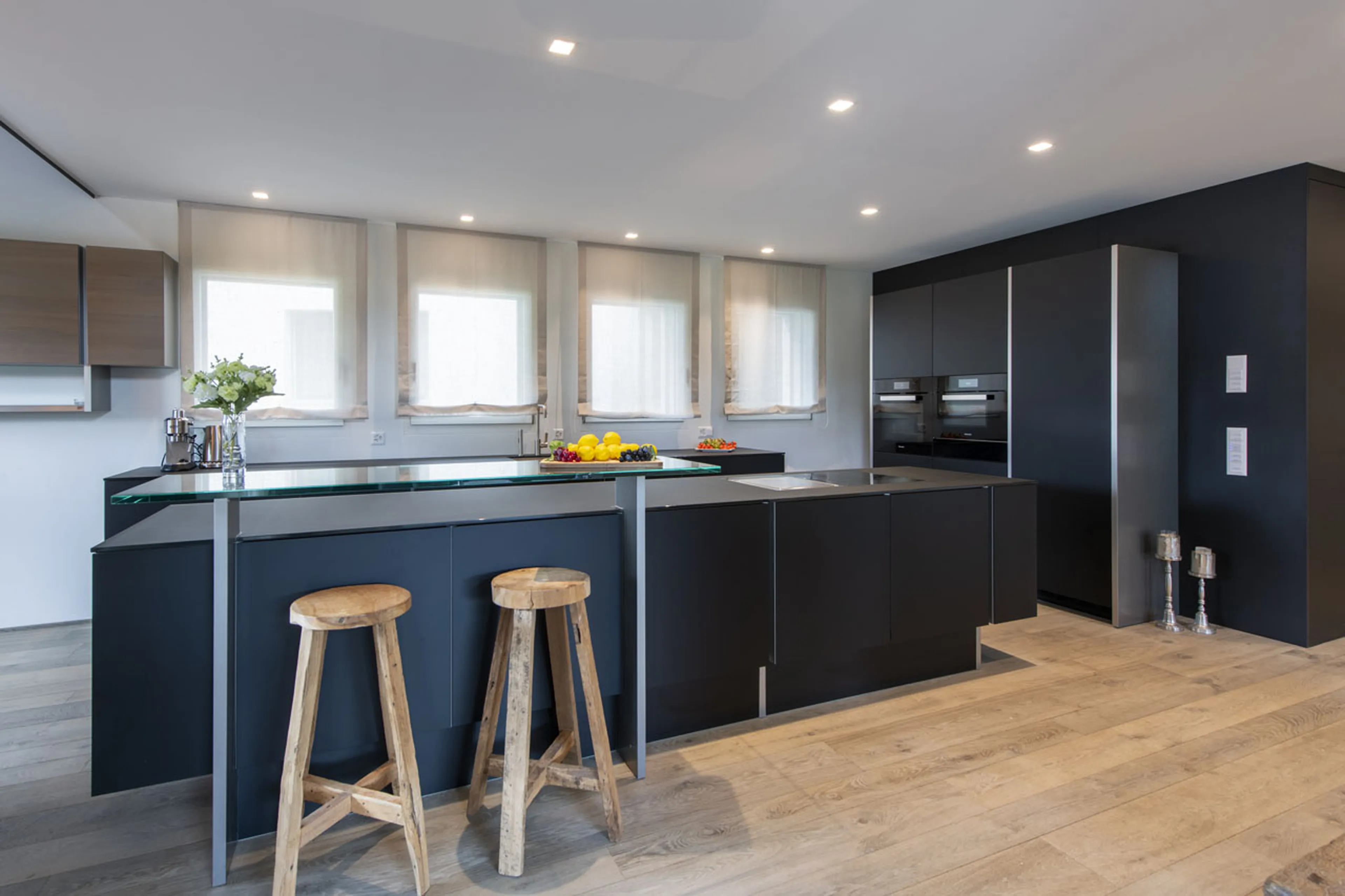 Well-equipped kitchen  at Buelenhorn in Bortji Estate in Davos