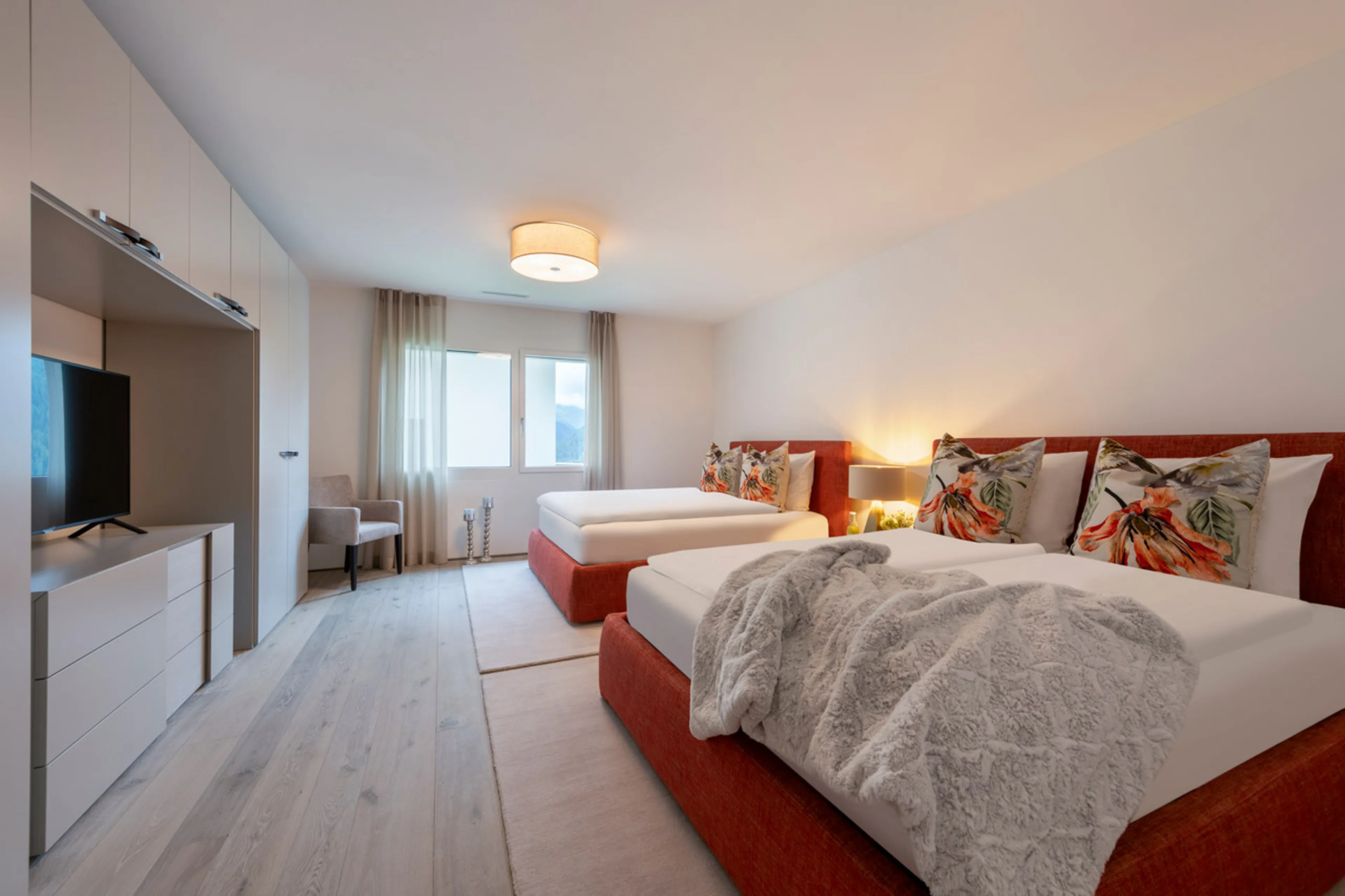 Bedroom four at Seehorn in Bortji Estate in Davos