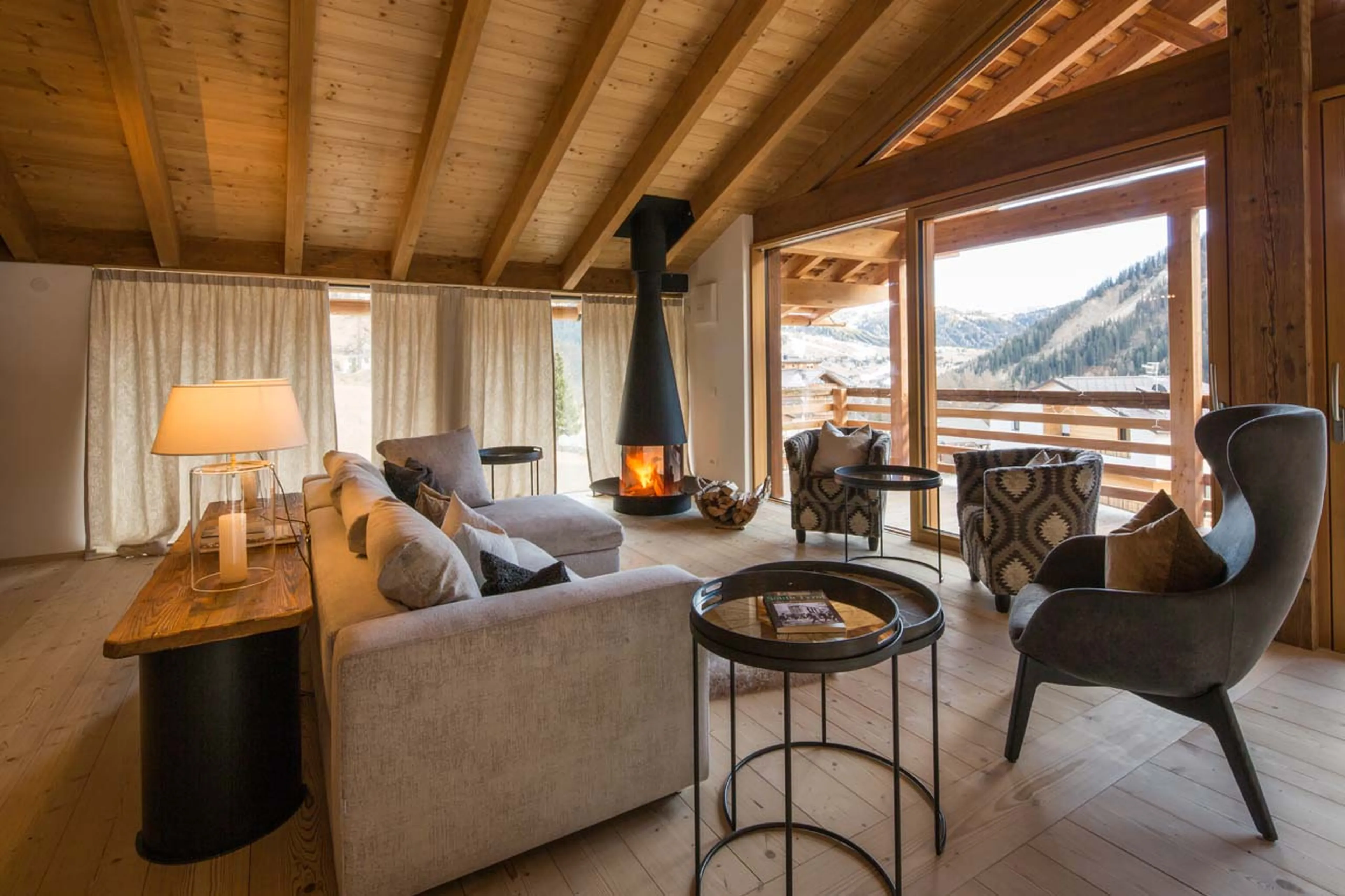 Living area at Casa Feroze in Alta Badia