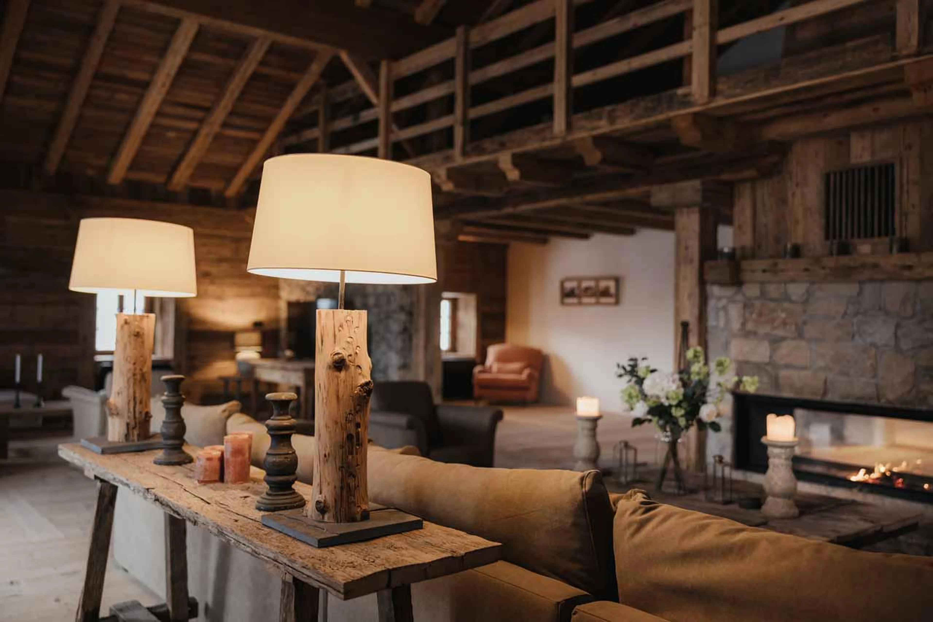 Lamps at Casa Tra Cime in Arabba