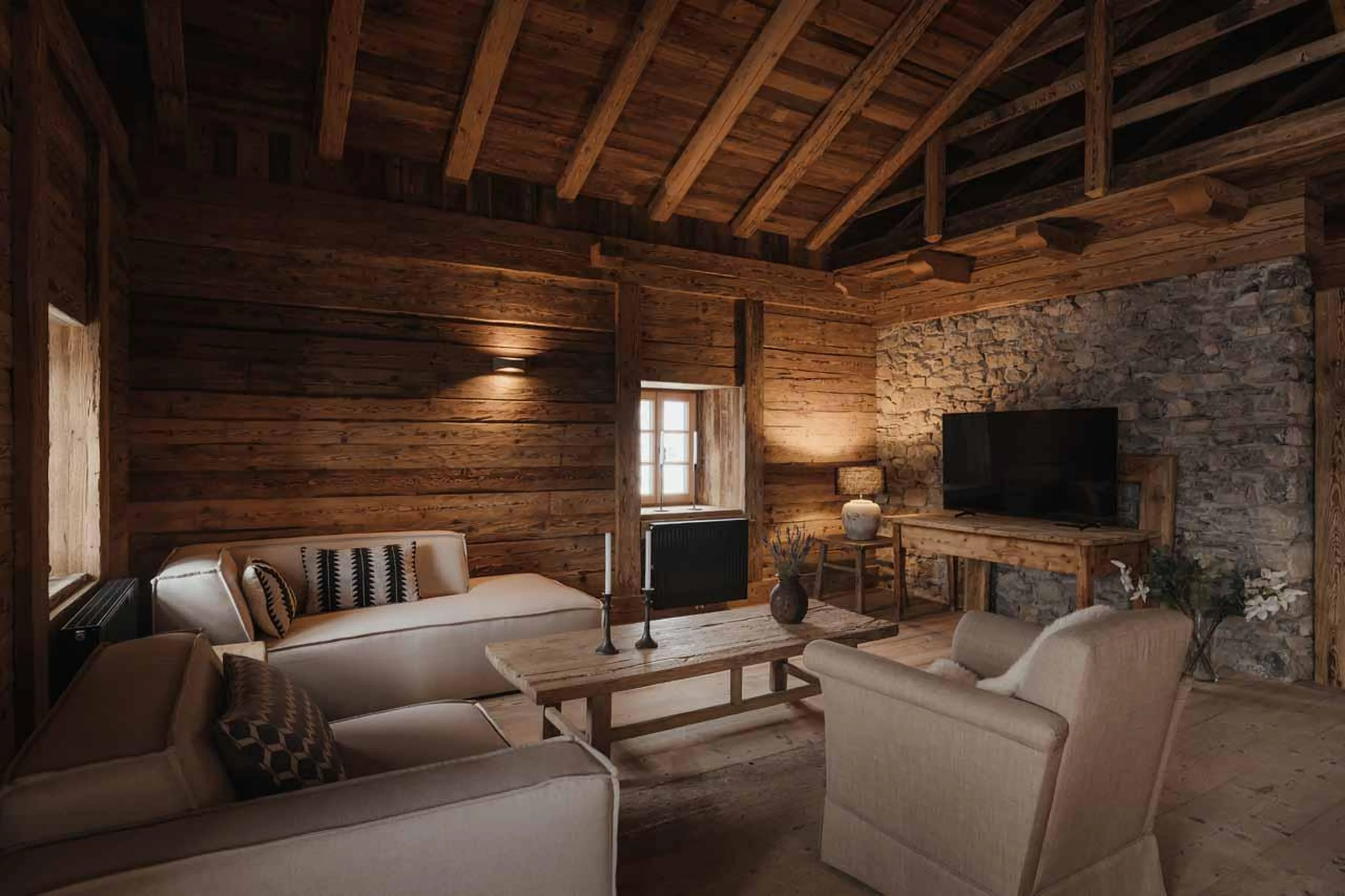 TV area at Casa Tra Cime in Arabba