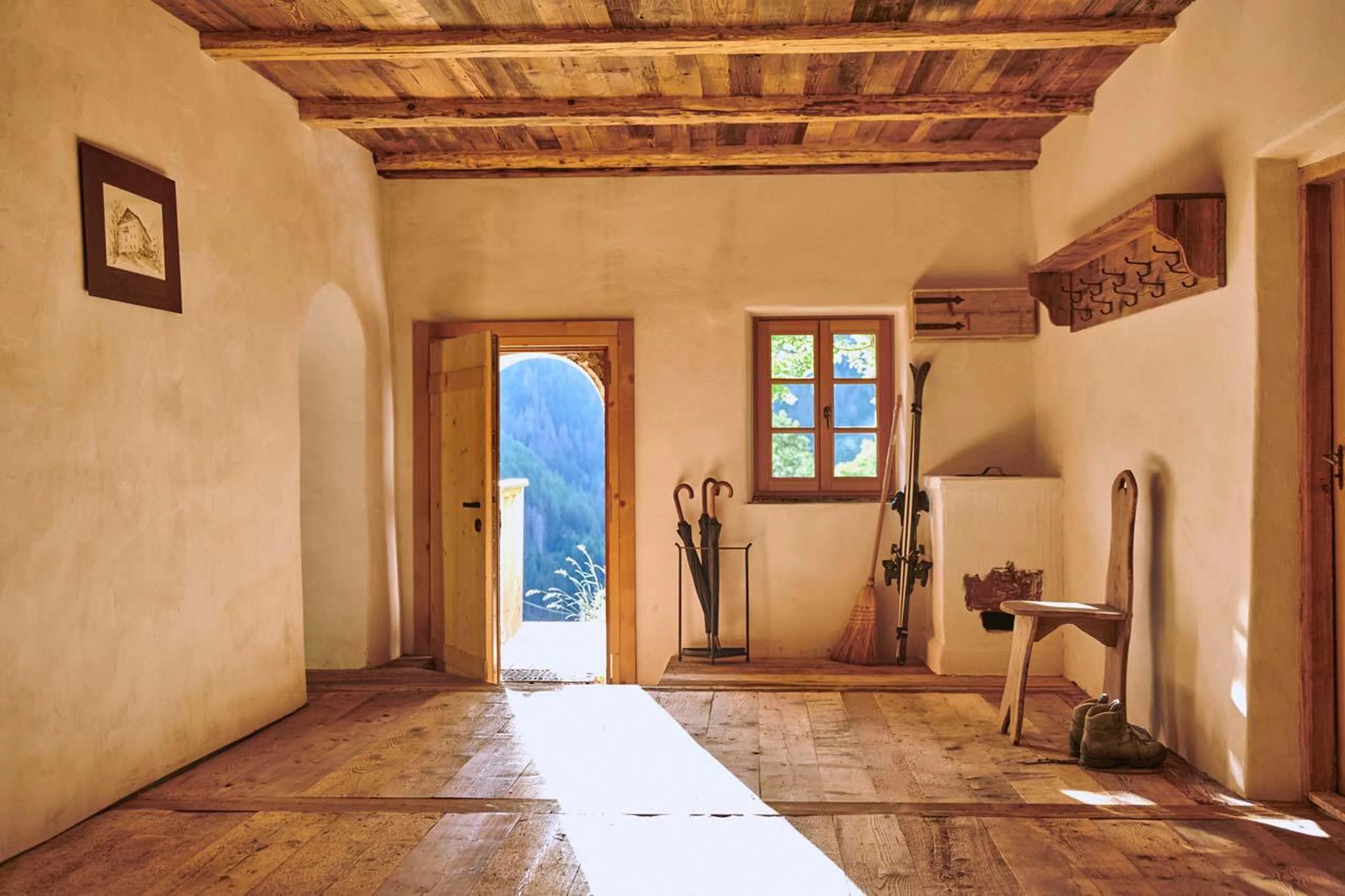 Entrance hall of Casa Tra Cime in Arabba