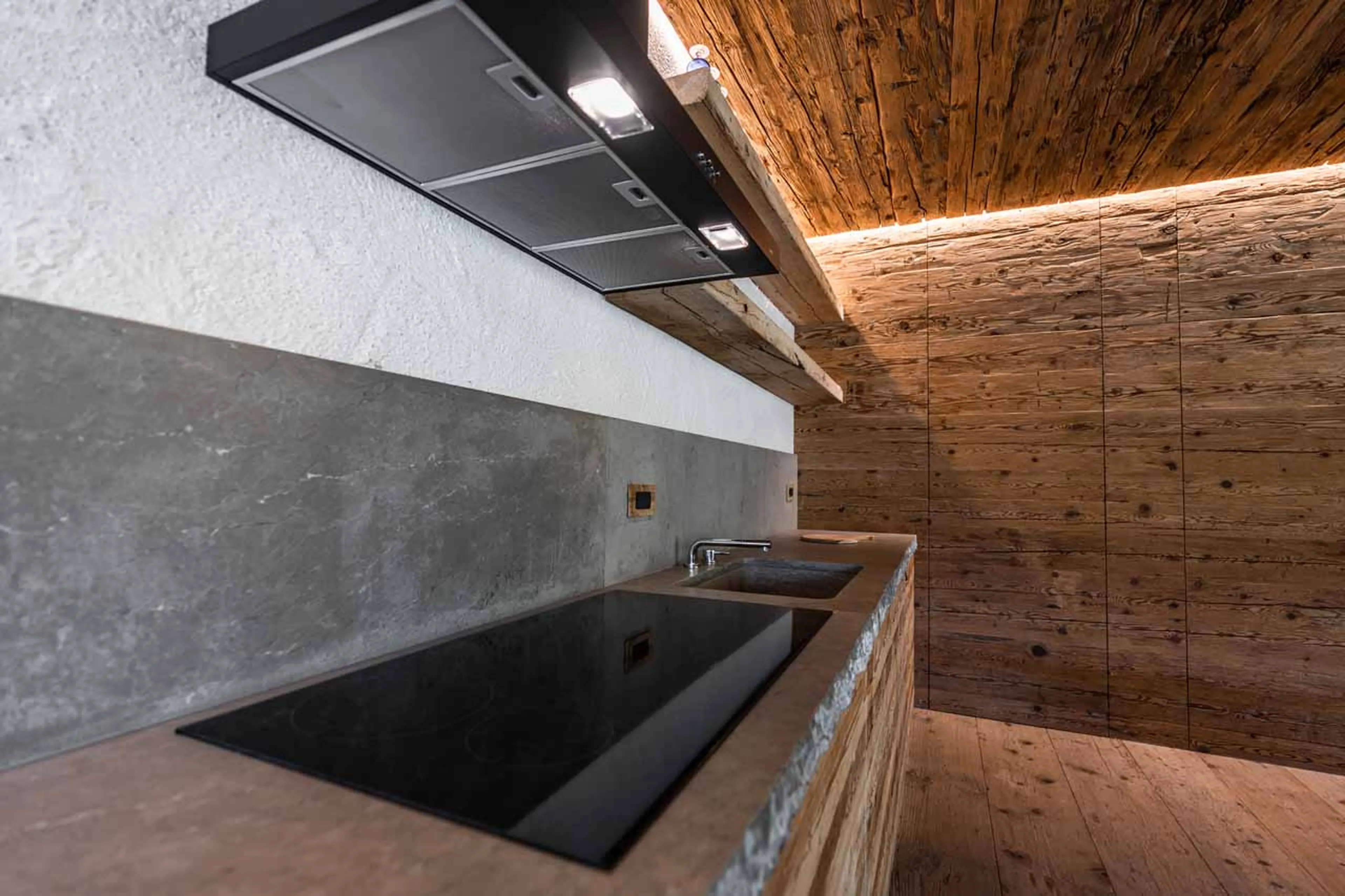 Kitchen at Cesa del Louf in Arabba