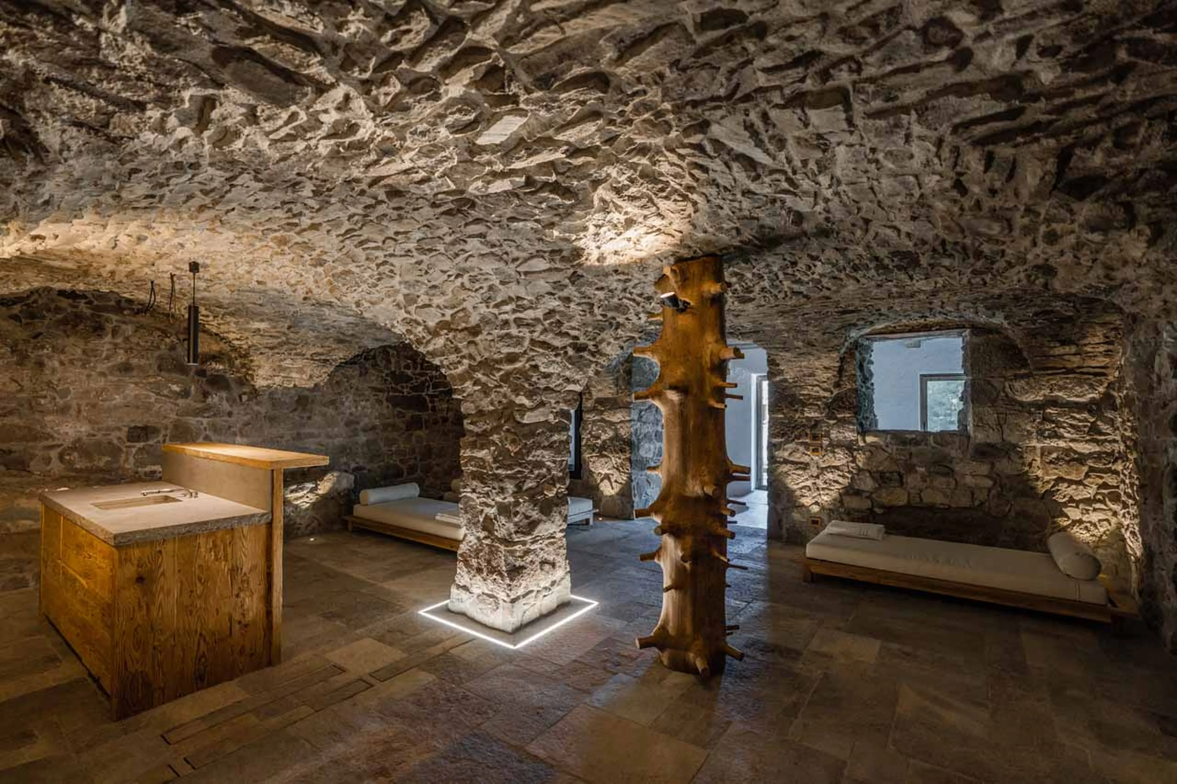 Relaxation area at Cesa del Louf in Arabba