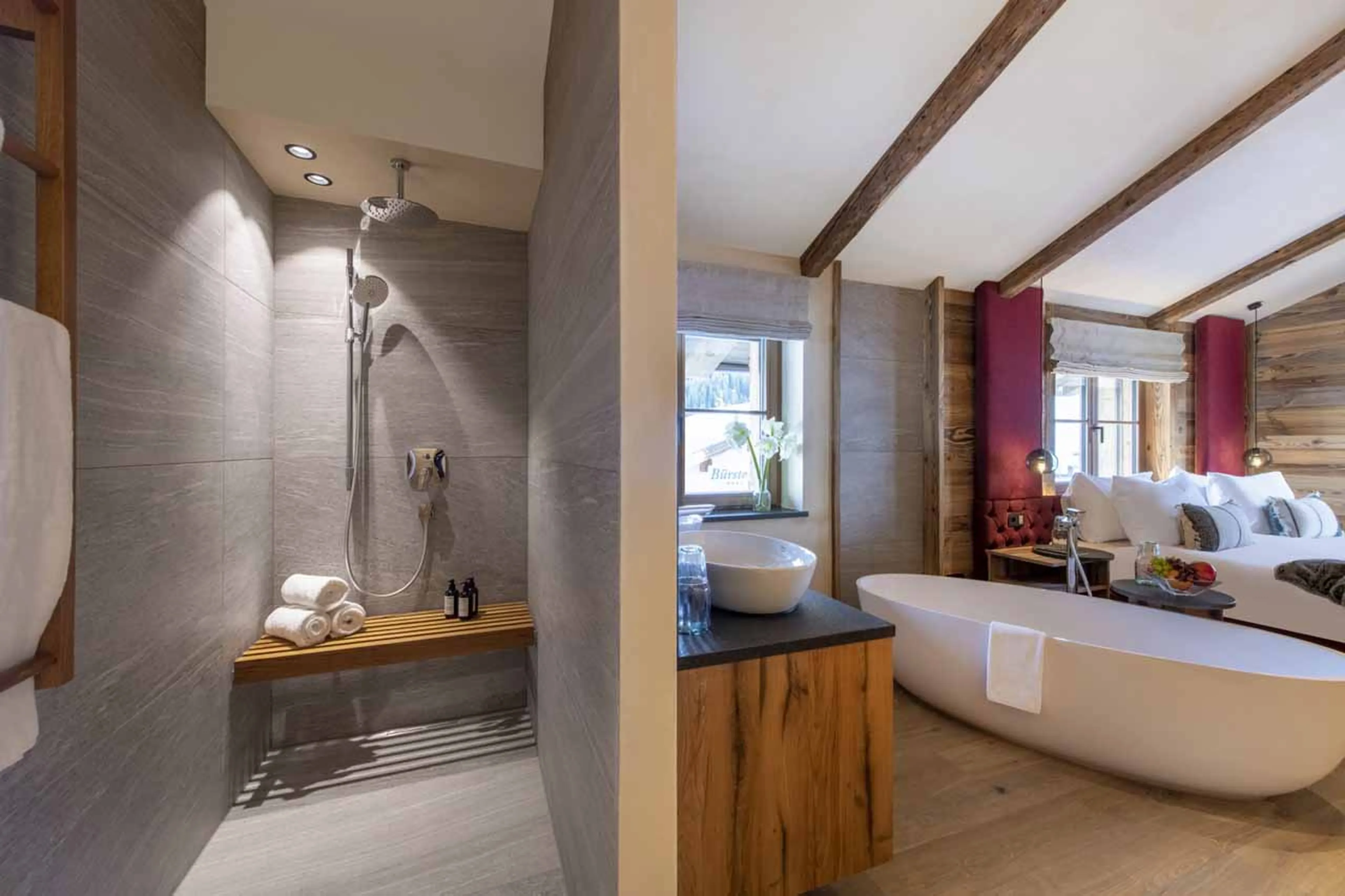 Open bathroom at Chalech 4 in Lech