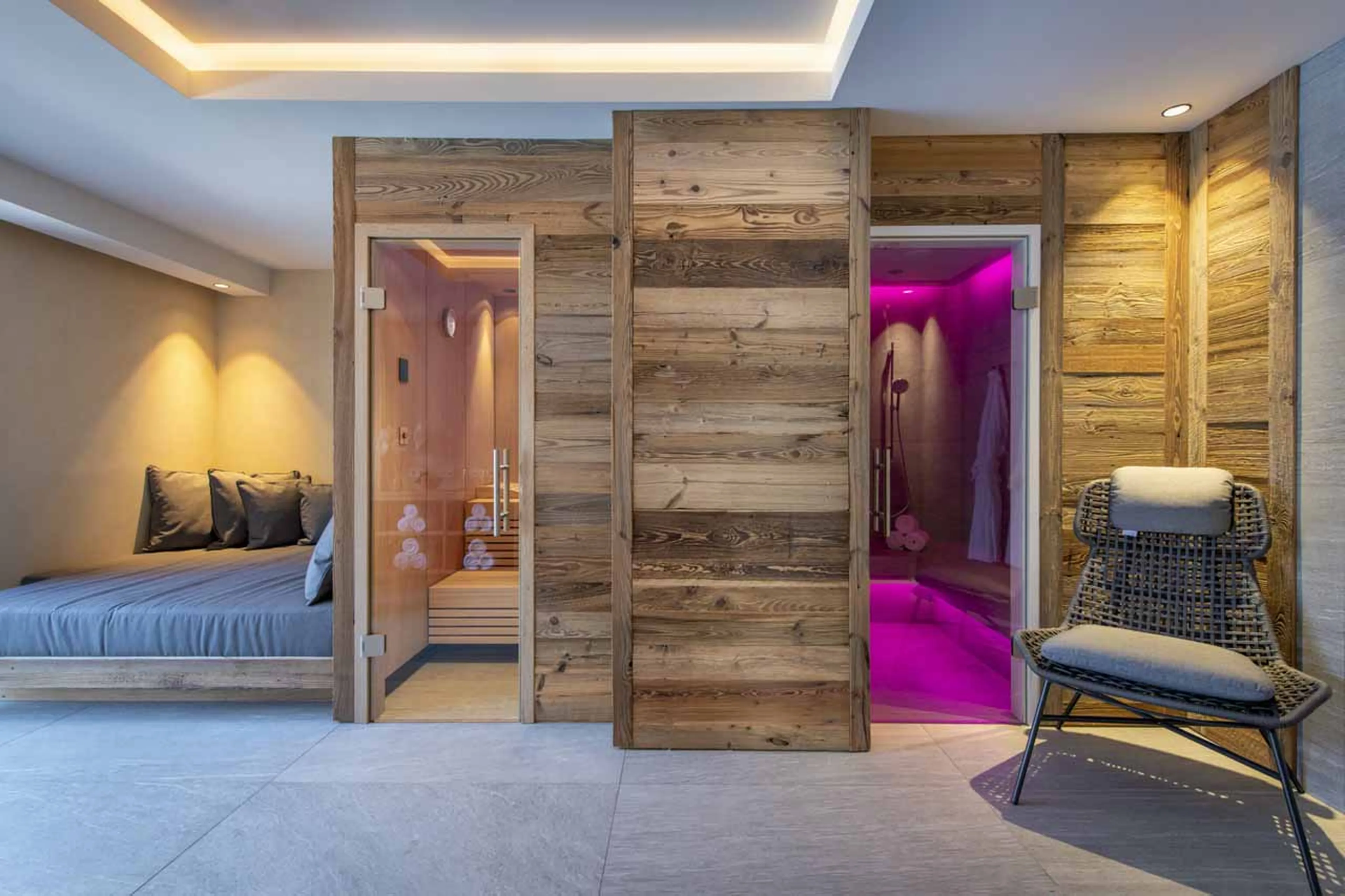 Spa area with hammam and sauna at Chalech 4 in Lech