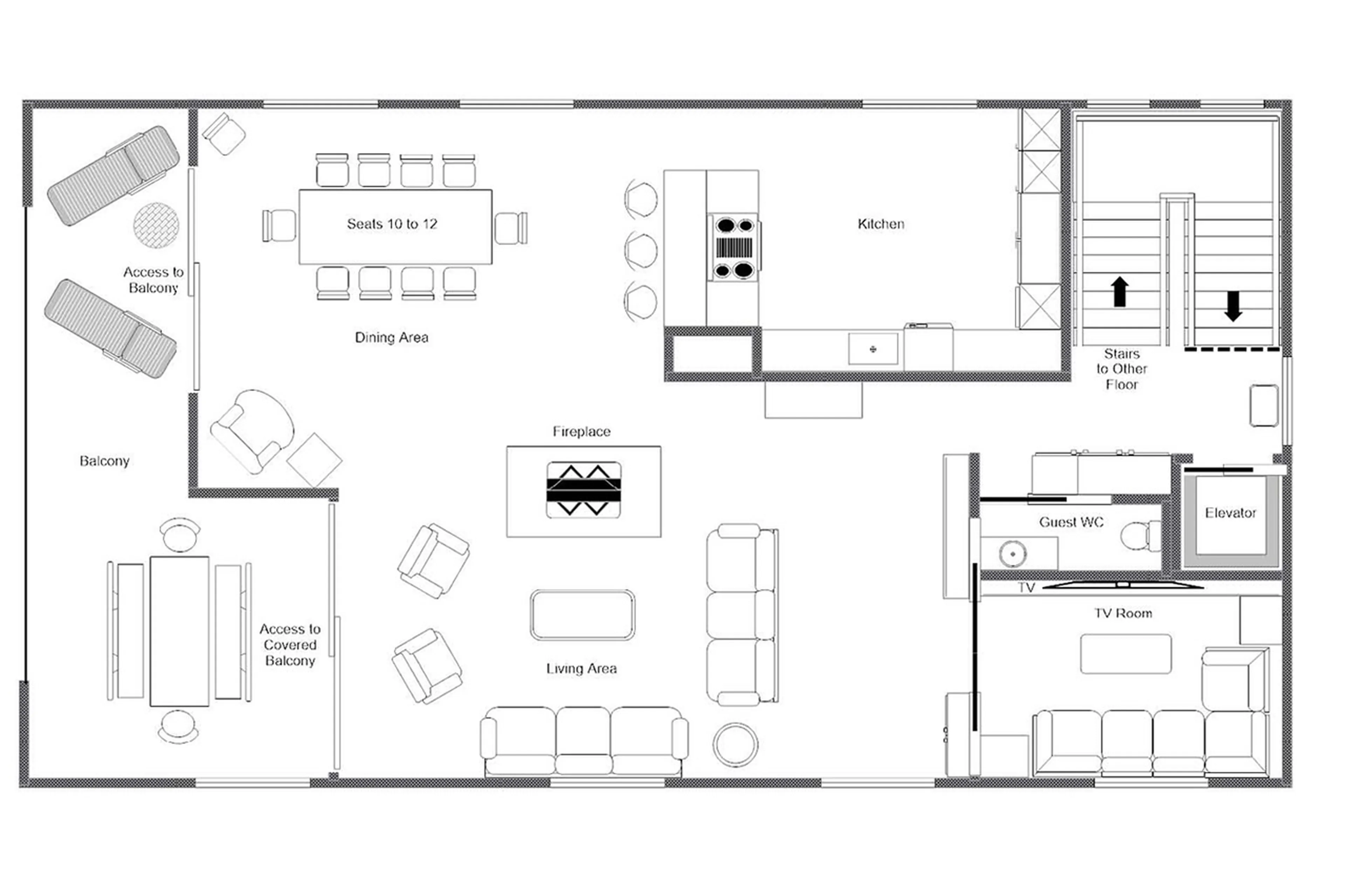 Level 2 floor plan of Chalech S in Lech