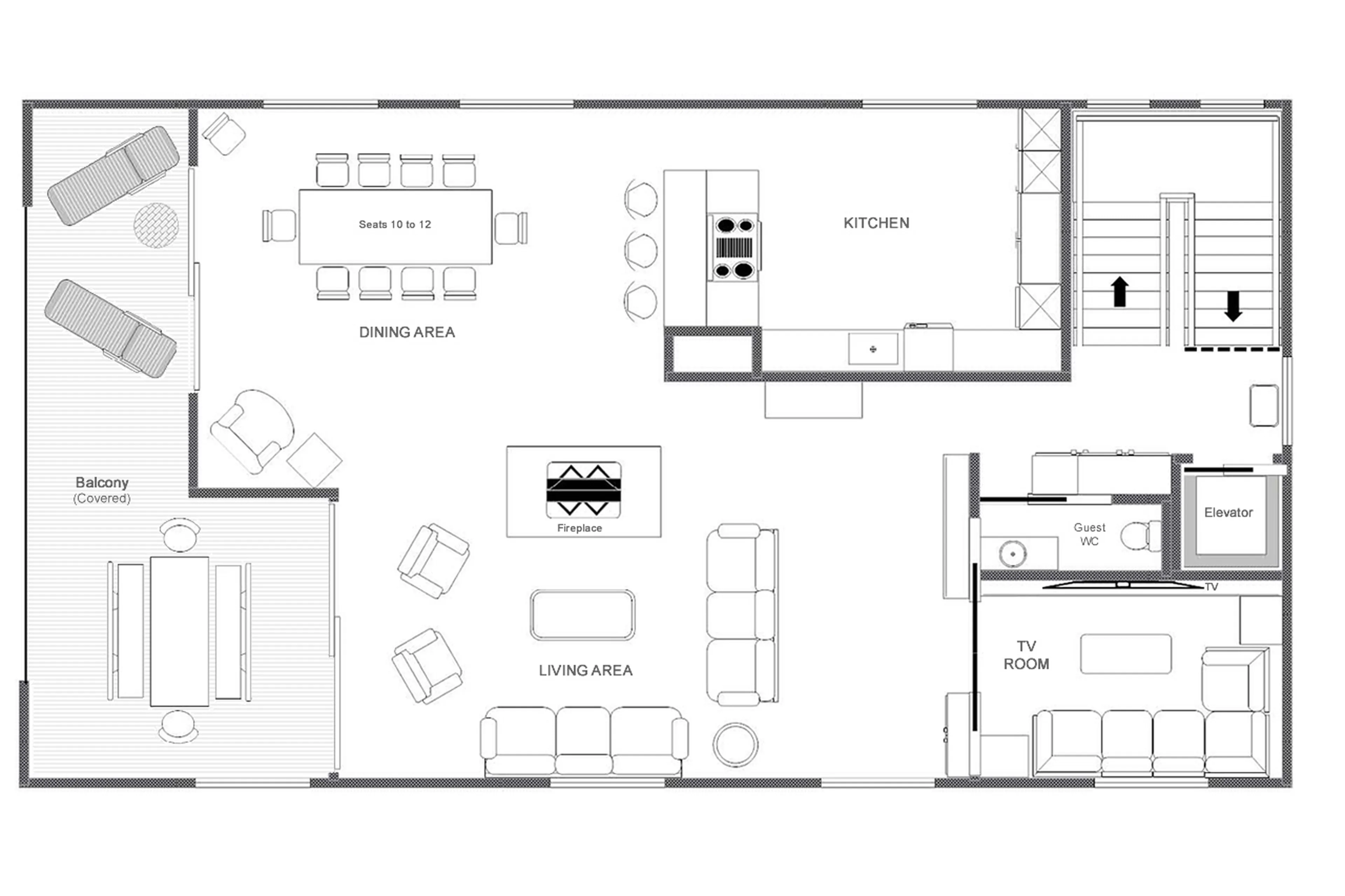 Level 2 floor plan of Chalech S in Lech