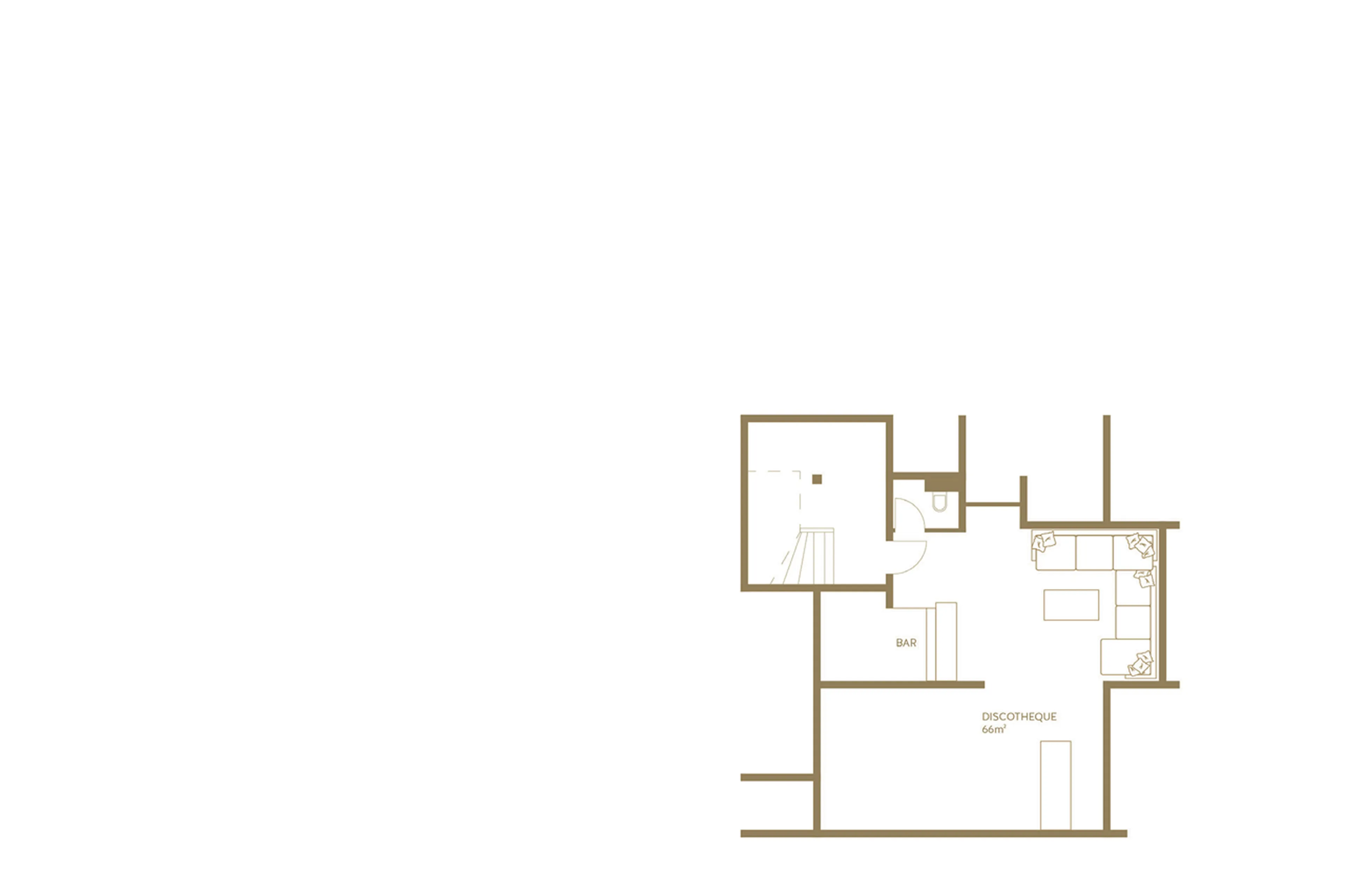 Level -2 floor plan of the Chalet 1 of Ultima Megeve