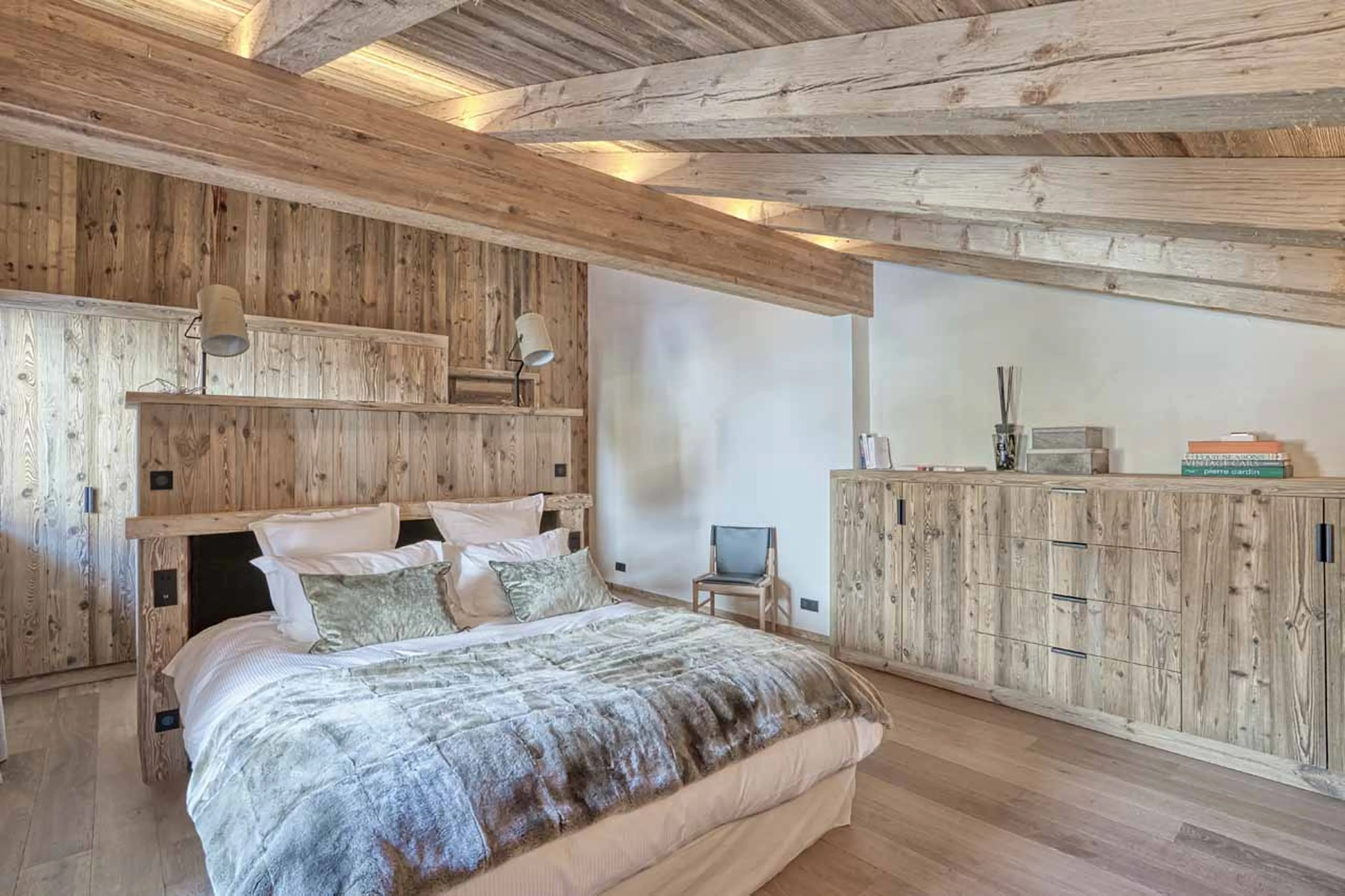 Bedroom one at Chalet 141 in Megeve