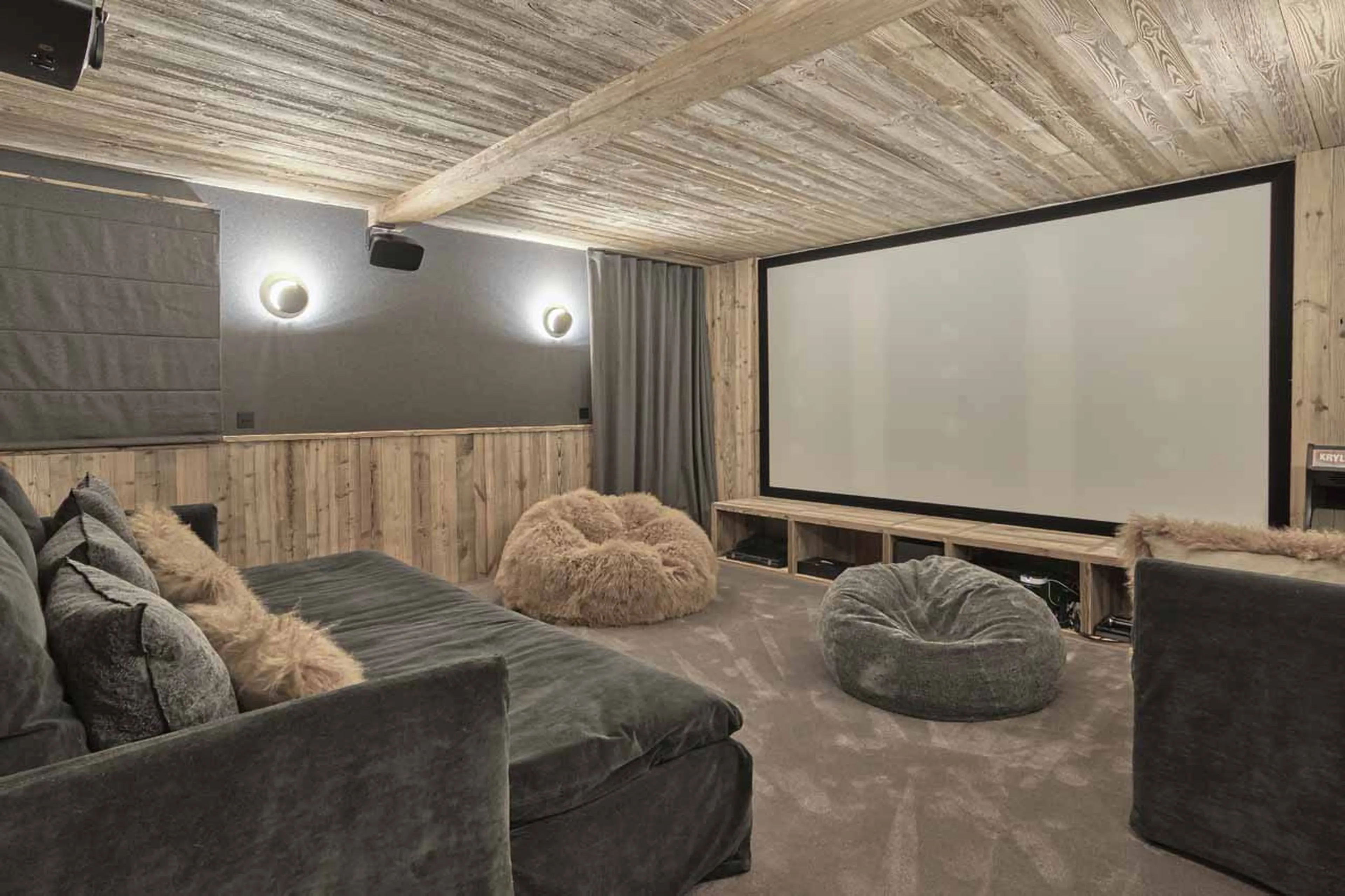Cinema room at Chalet 141 in Megeve