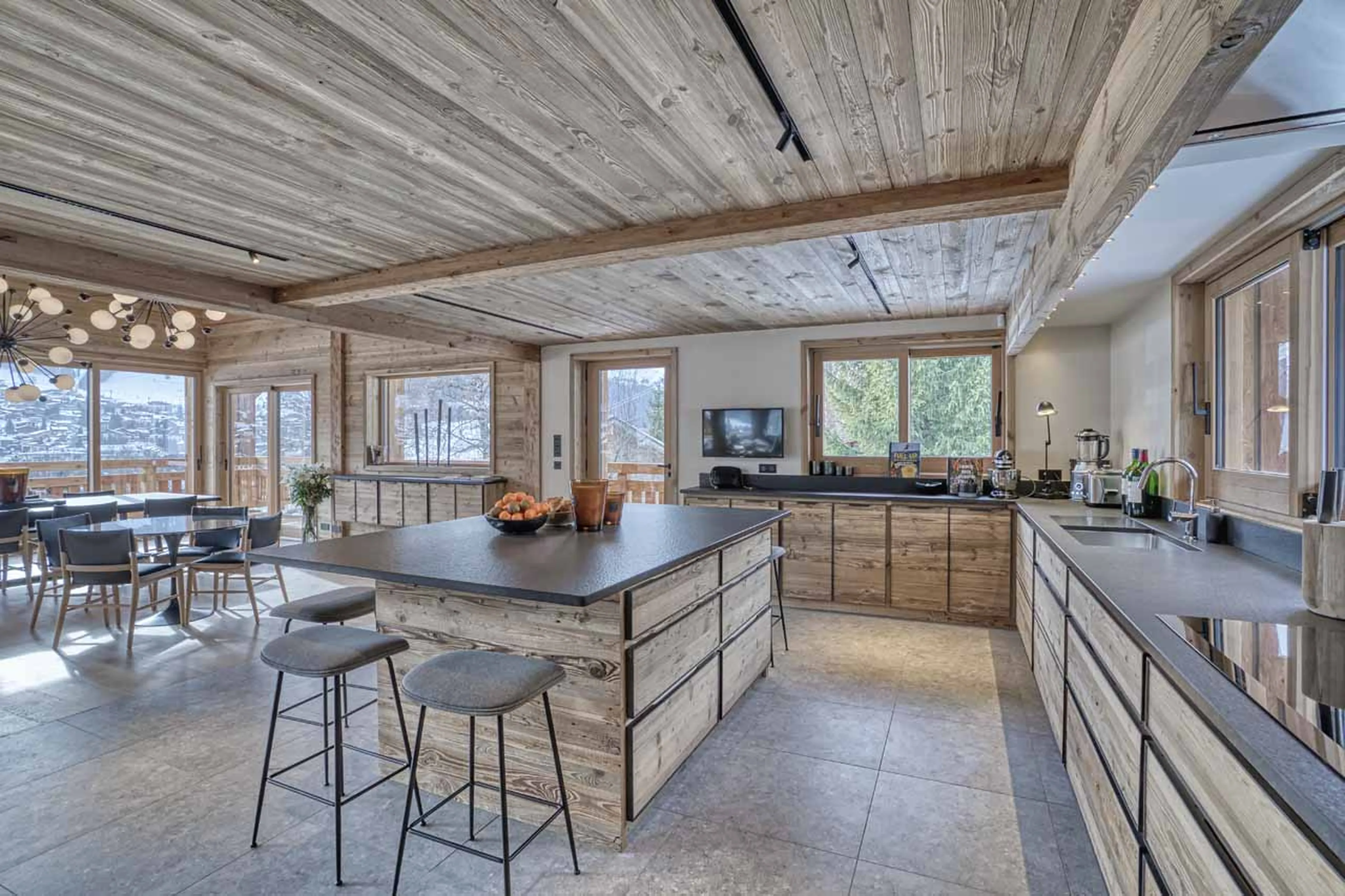 Kitchen at Chalet 141 in Megeve
